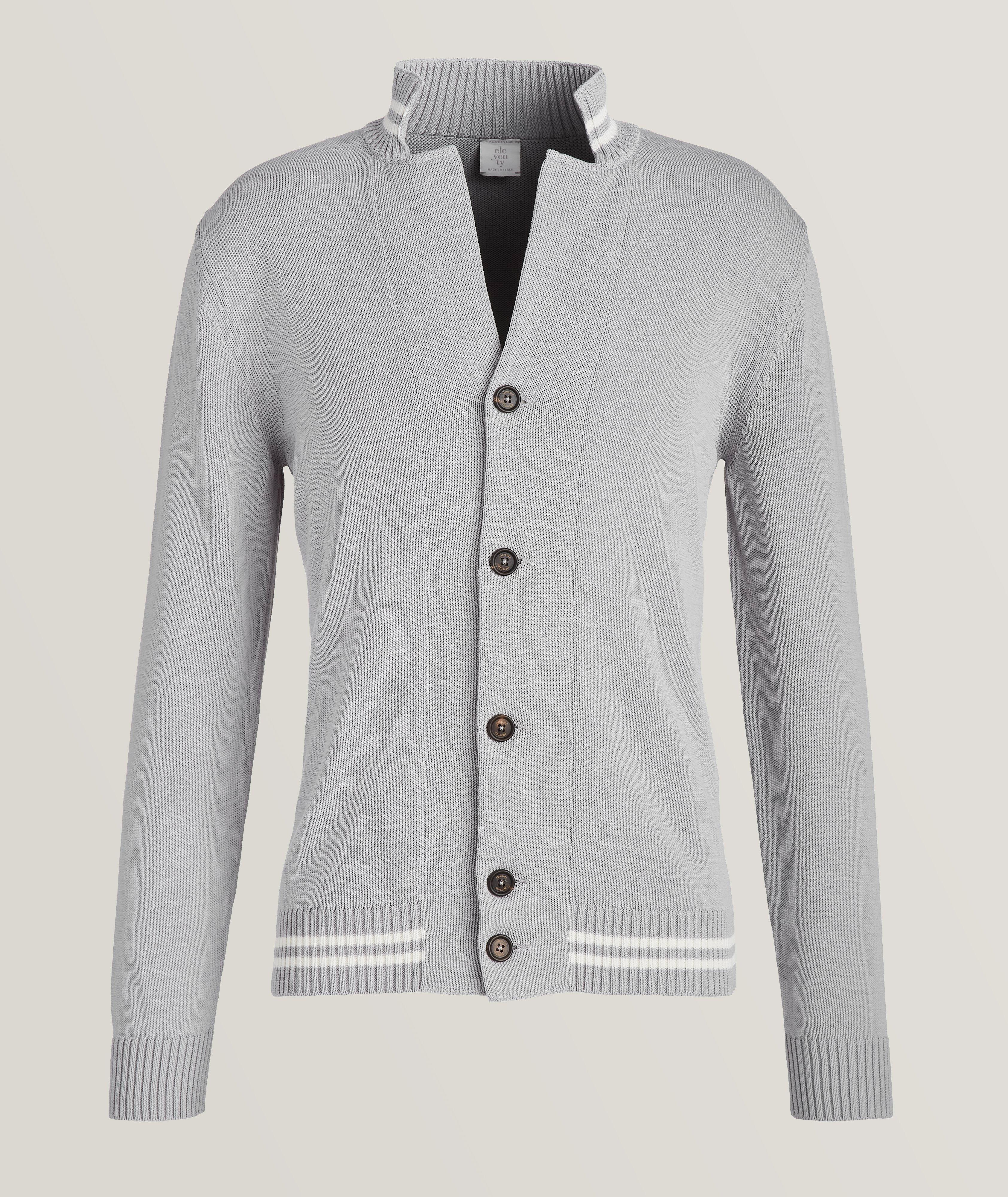 Ribbed Knit Cotton Cardigan image 0