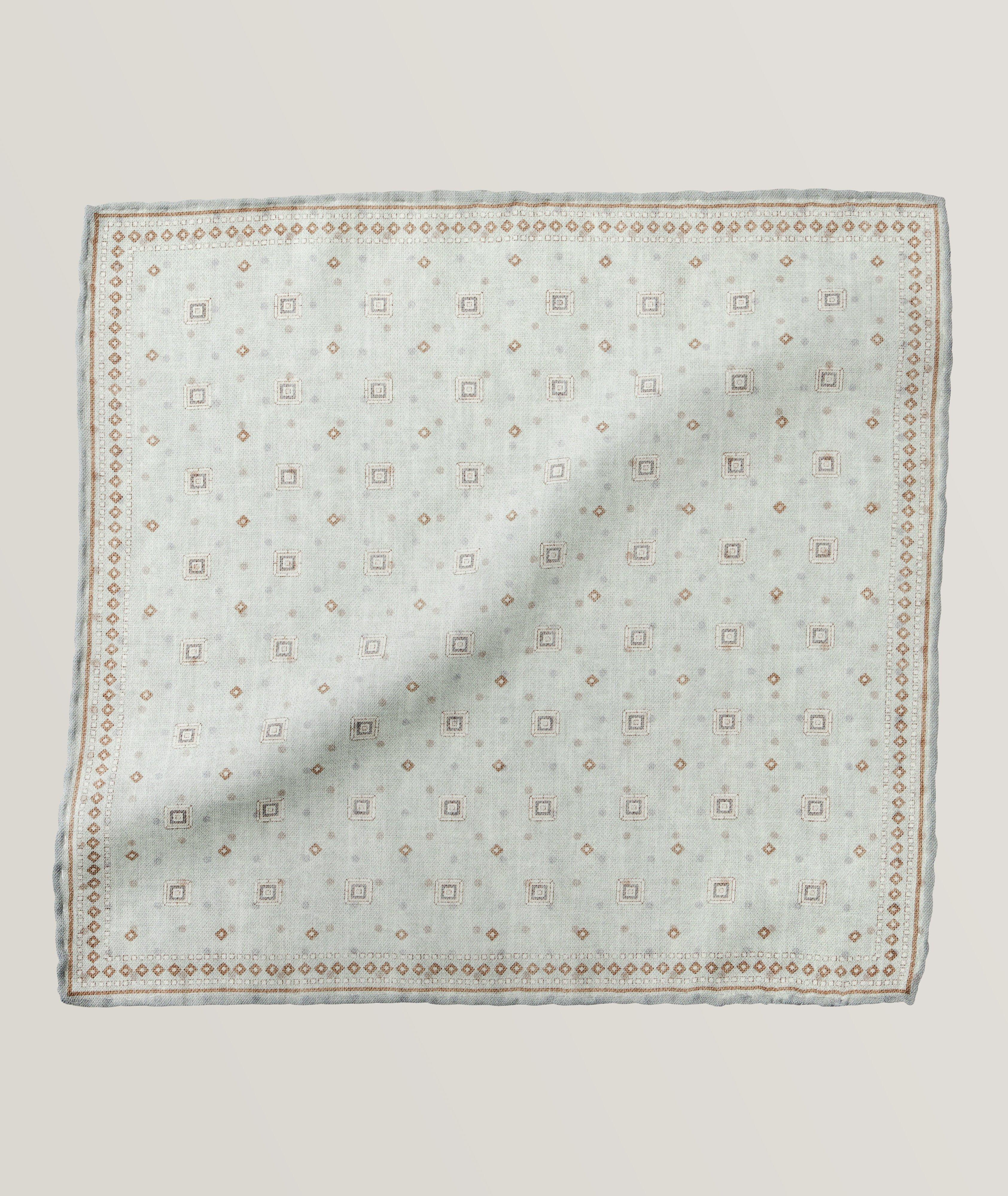Mouchoir de poche en laine et en coton à motif répété image 0
