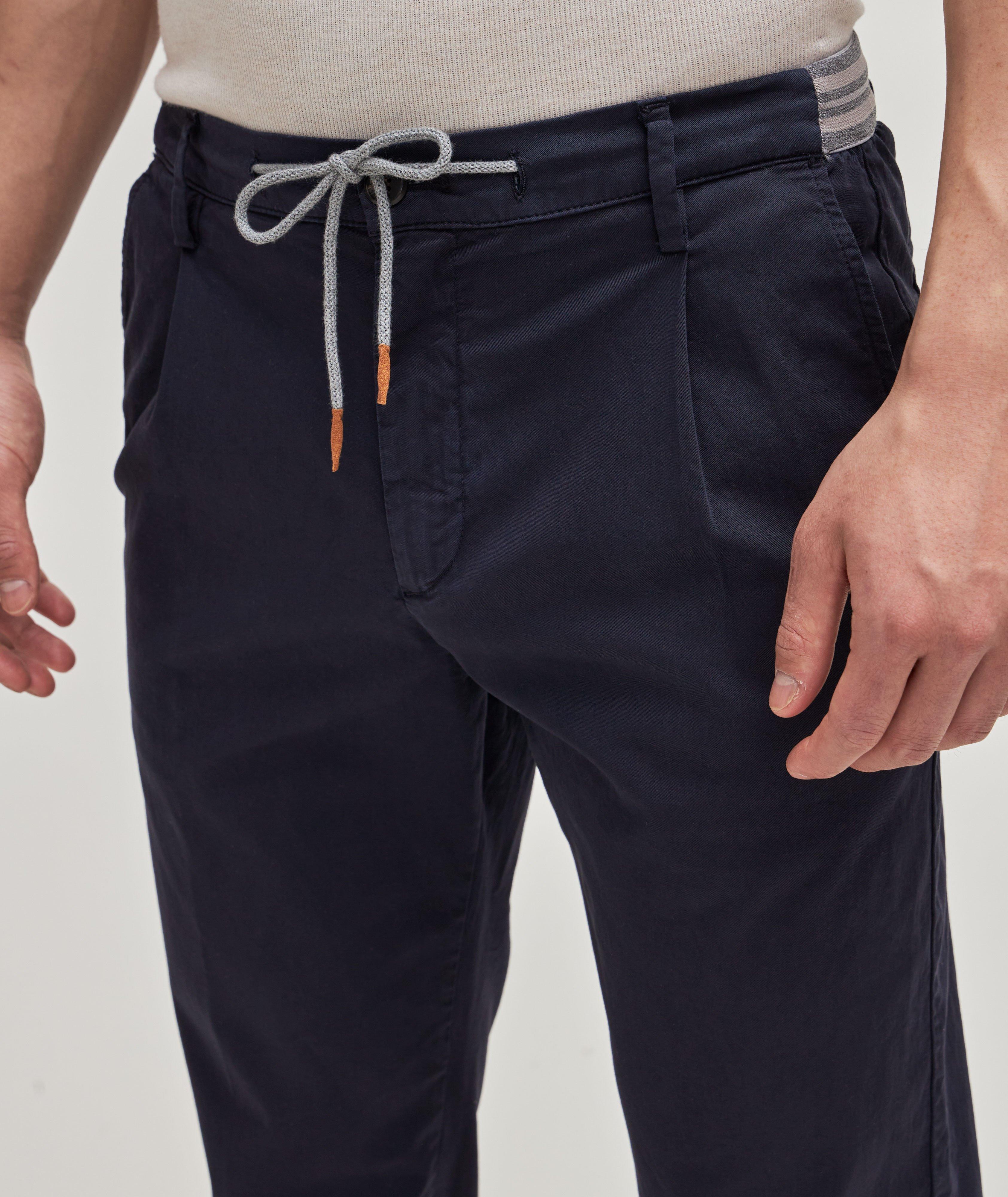 Pantalon en coton extensible à cordon image 4