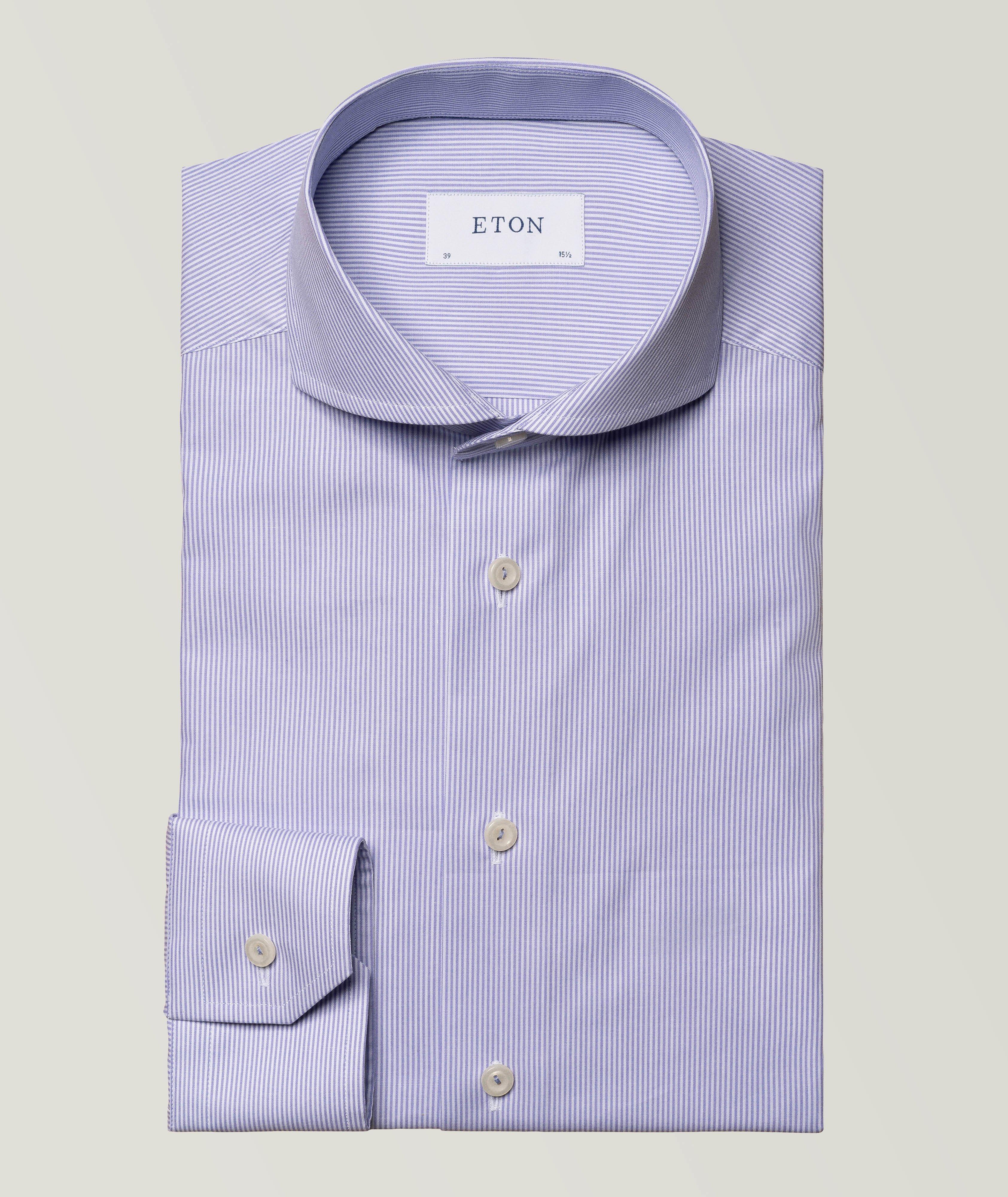 Purple striped hot sale dress shirt