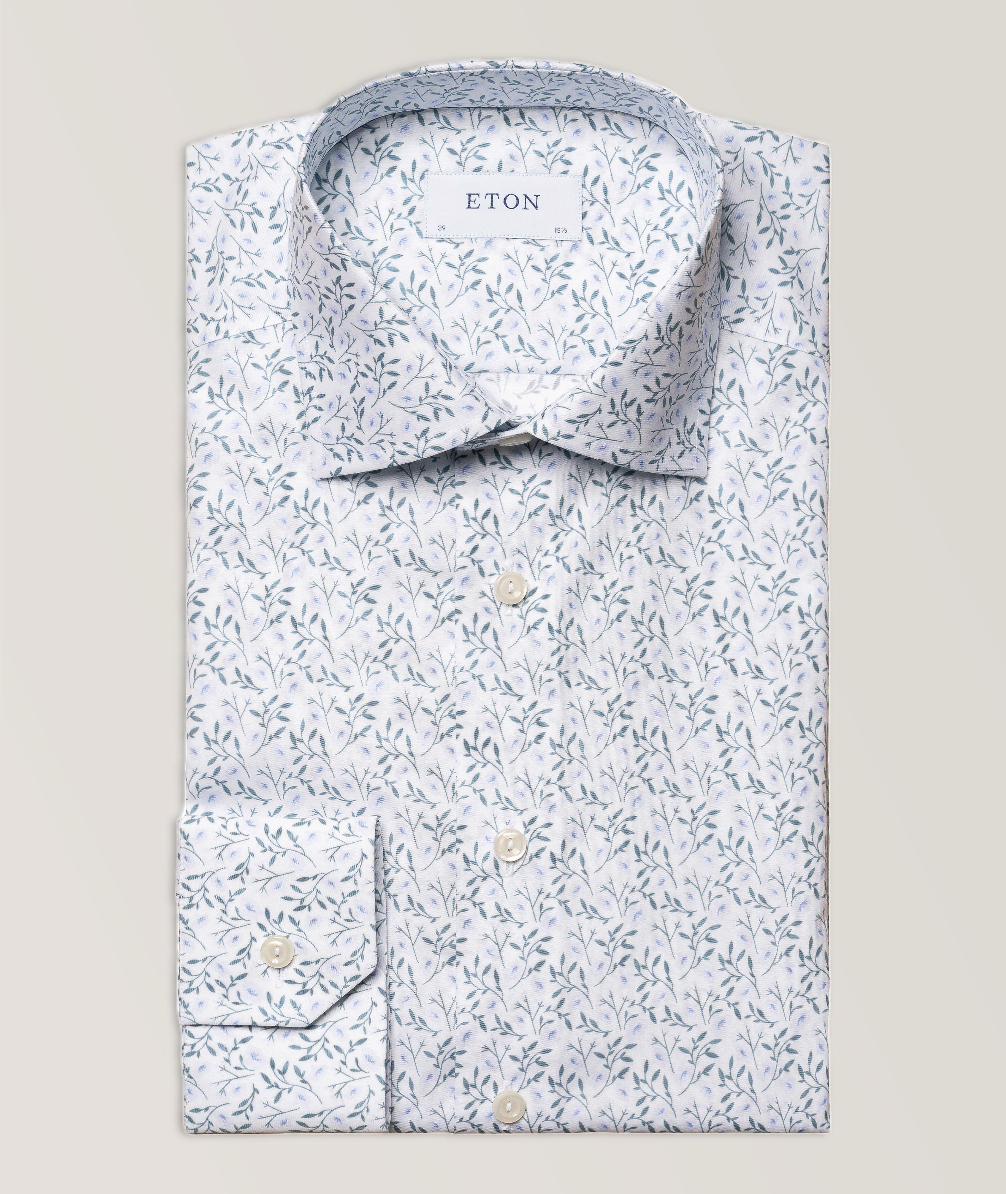 White floral hot sale dress shirt