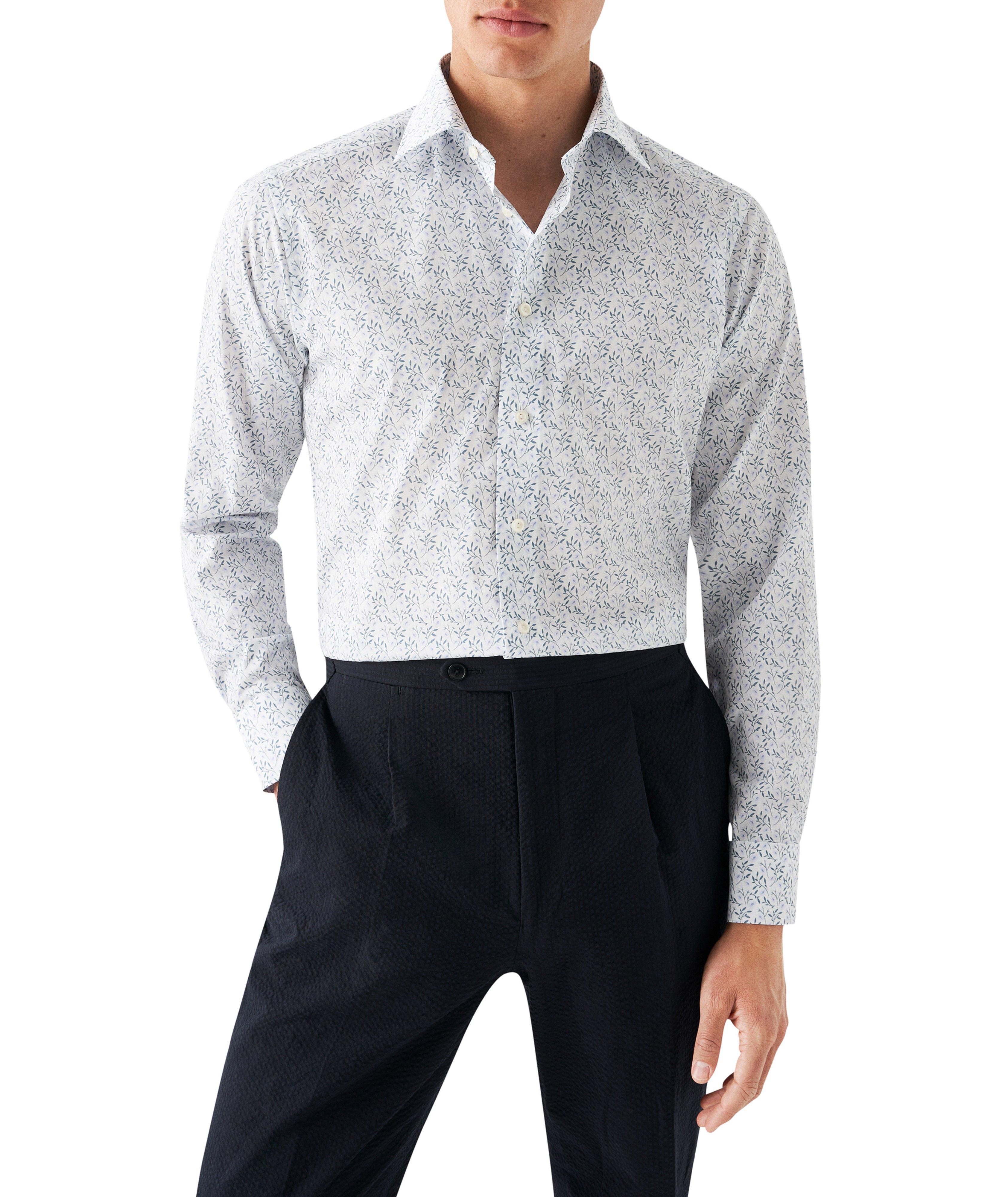 Black and white store floral dress shirt