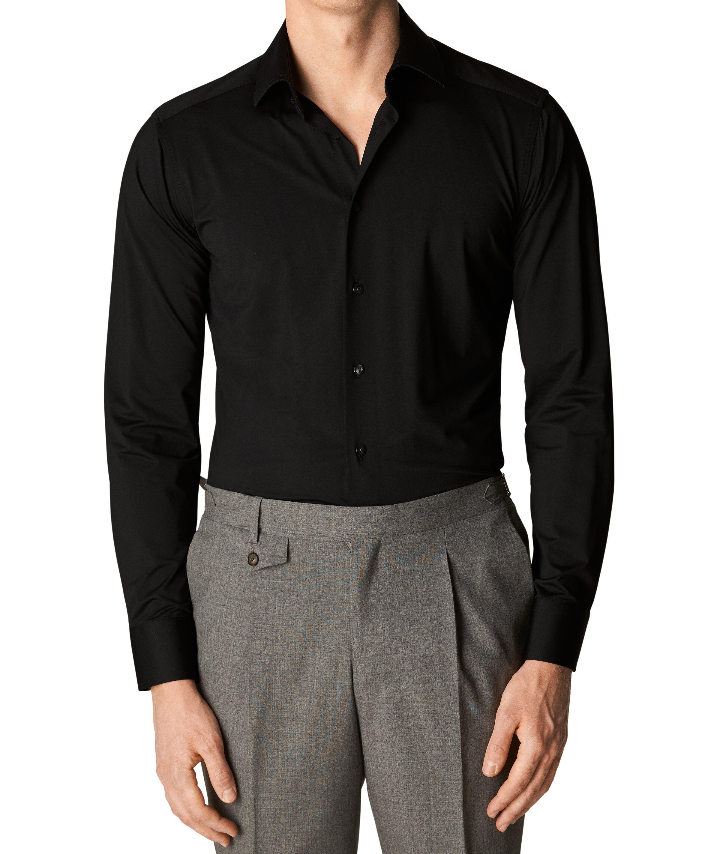 Slim Fit Stretch Shirt - Black - Men