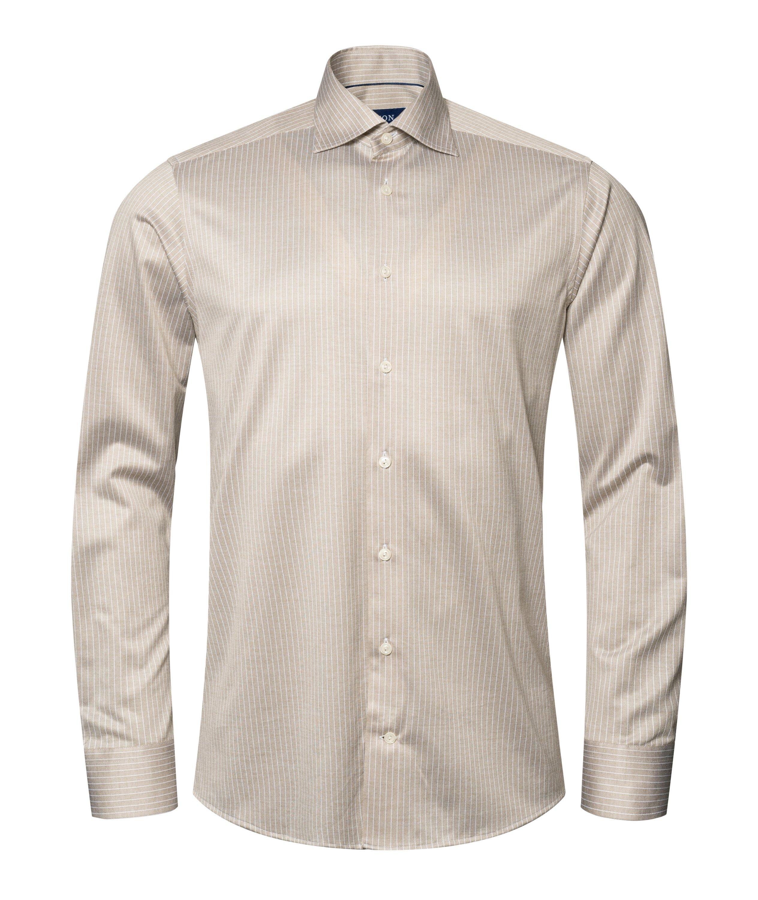 Slim Fit Striped Luxe Knit Shirt