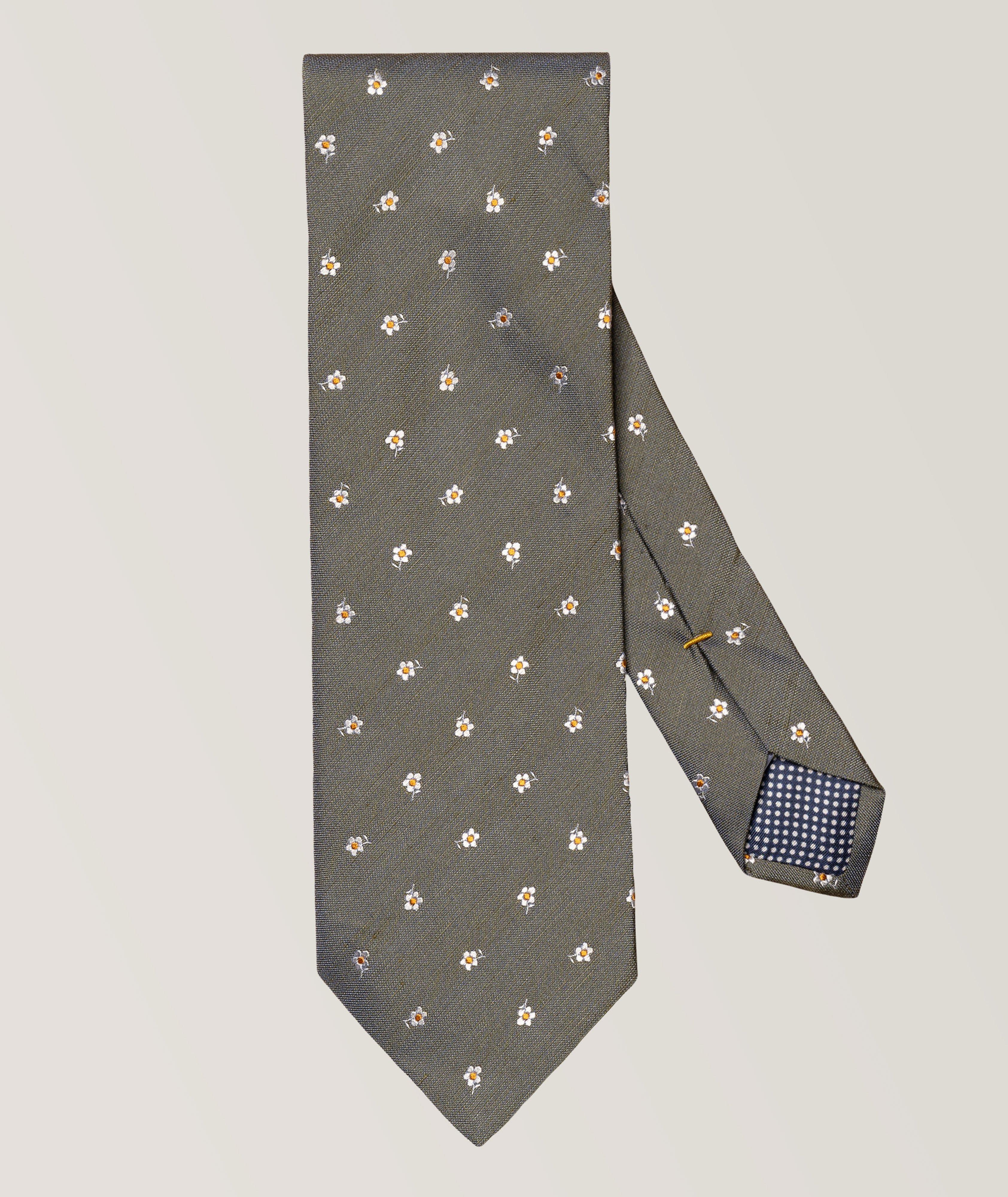 Floral Silk-Linen Tie image 0