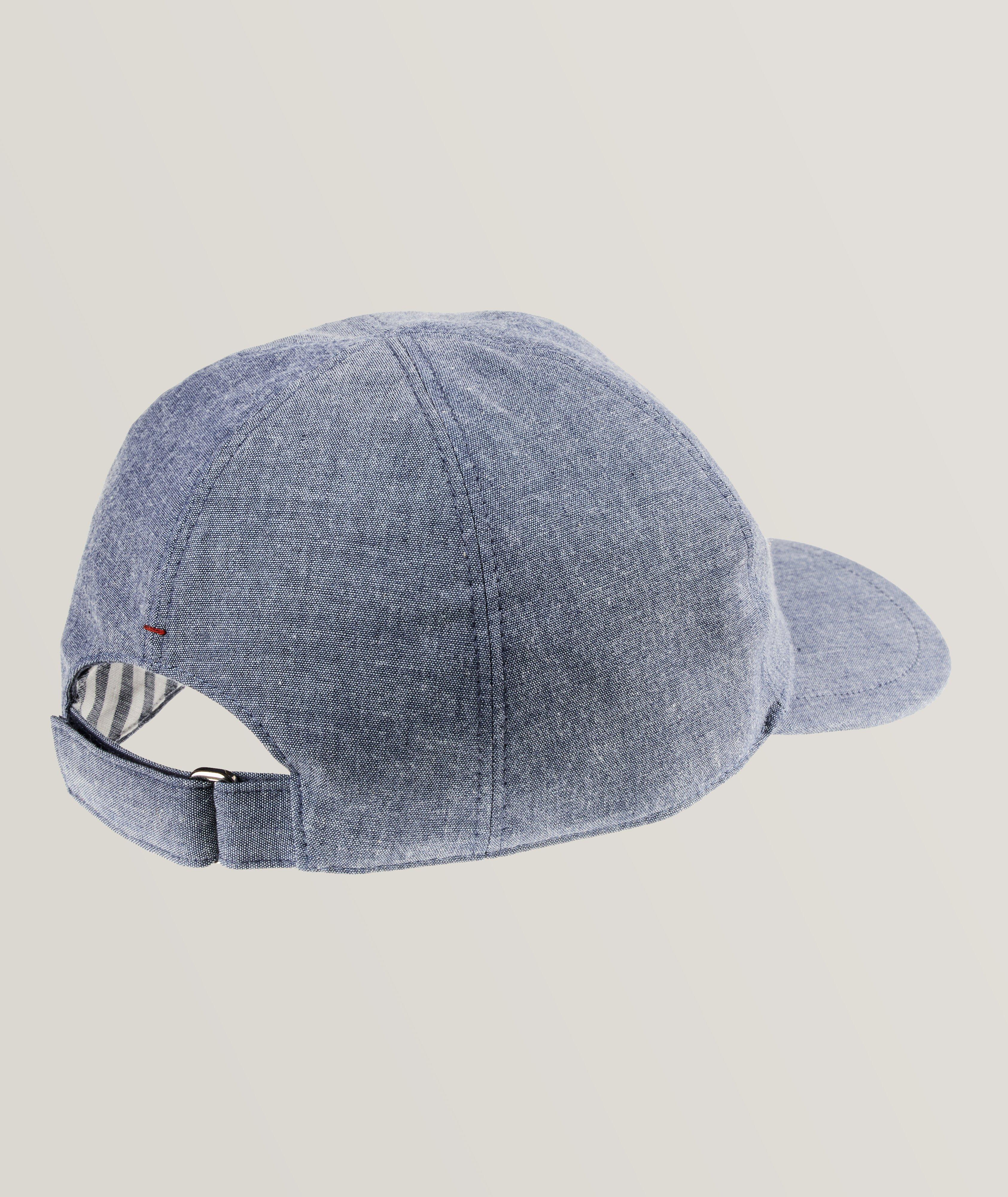 Casquette sport en toile chambray à rayures image 1