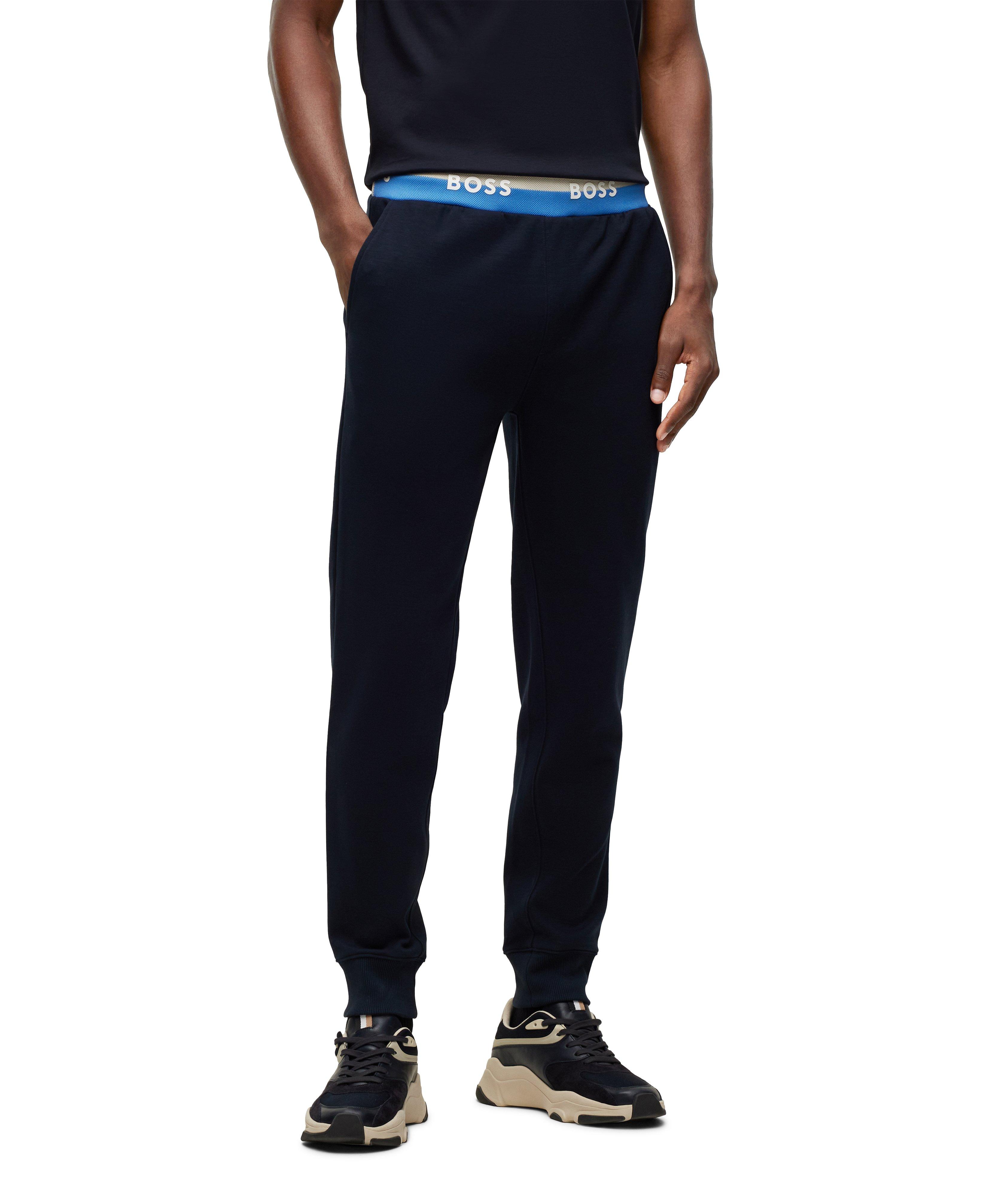 Pantalon de survêtement en mélange de coton avec logos image 1