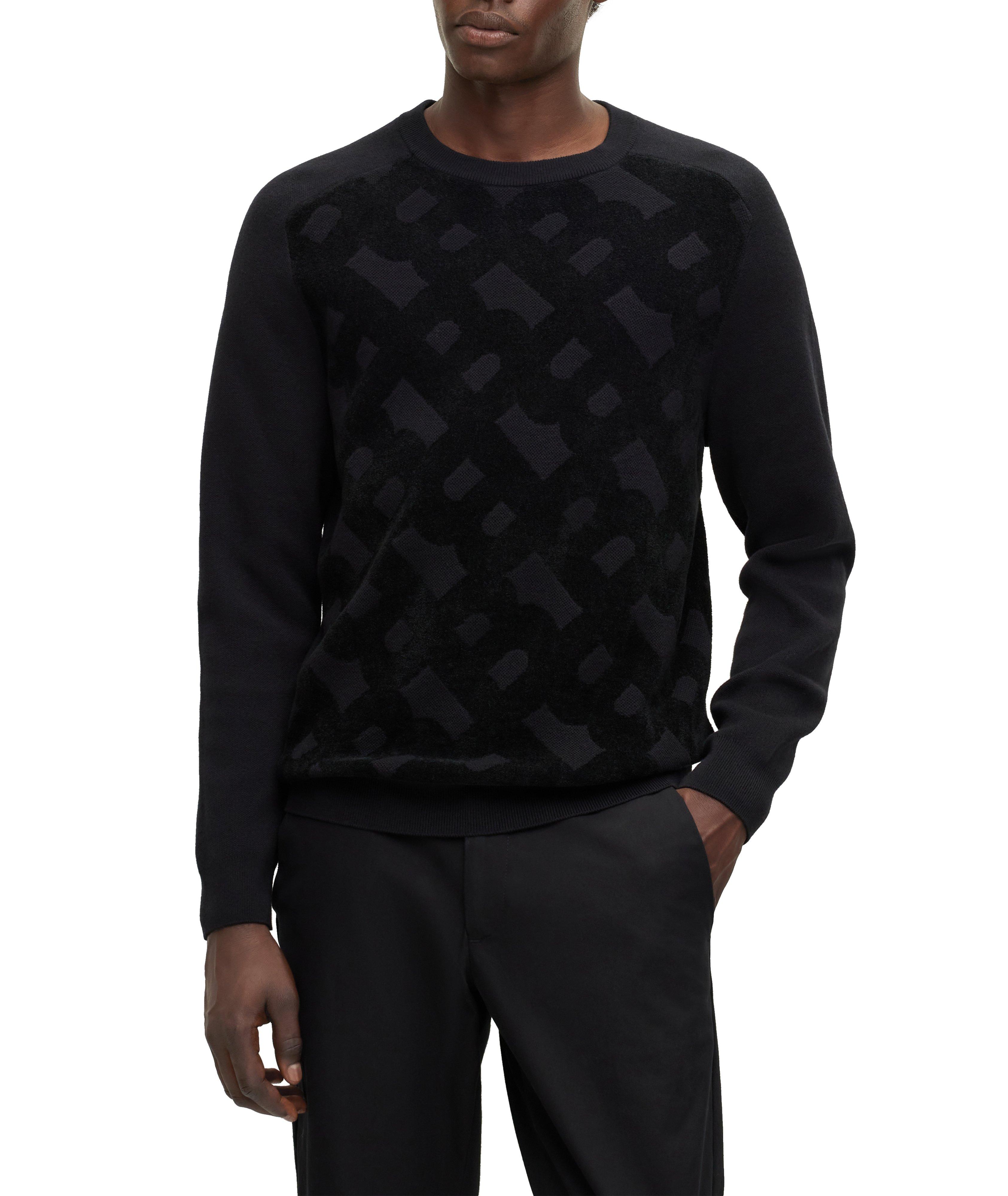 Monogram Jacquard Cotton-Blend Sweater image 1