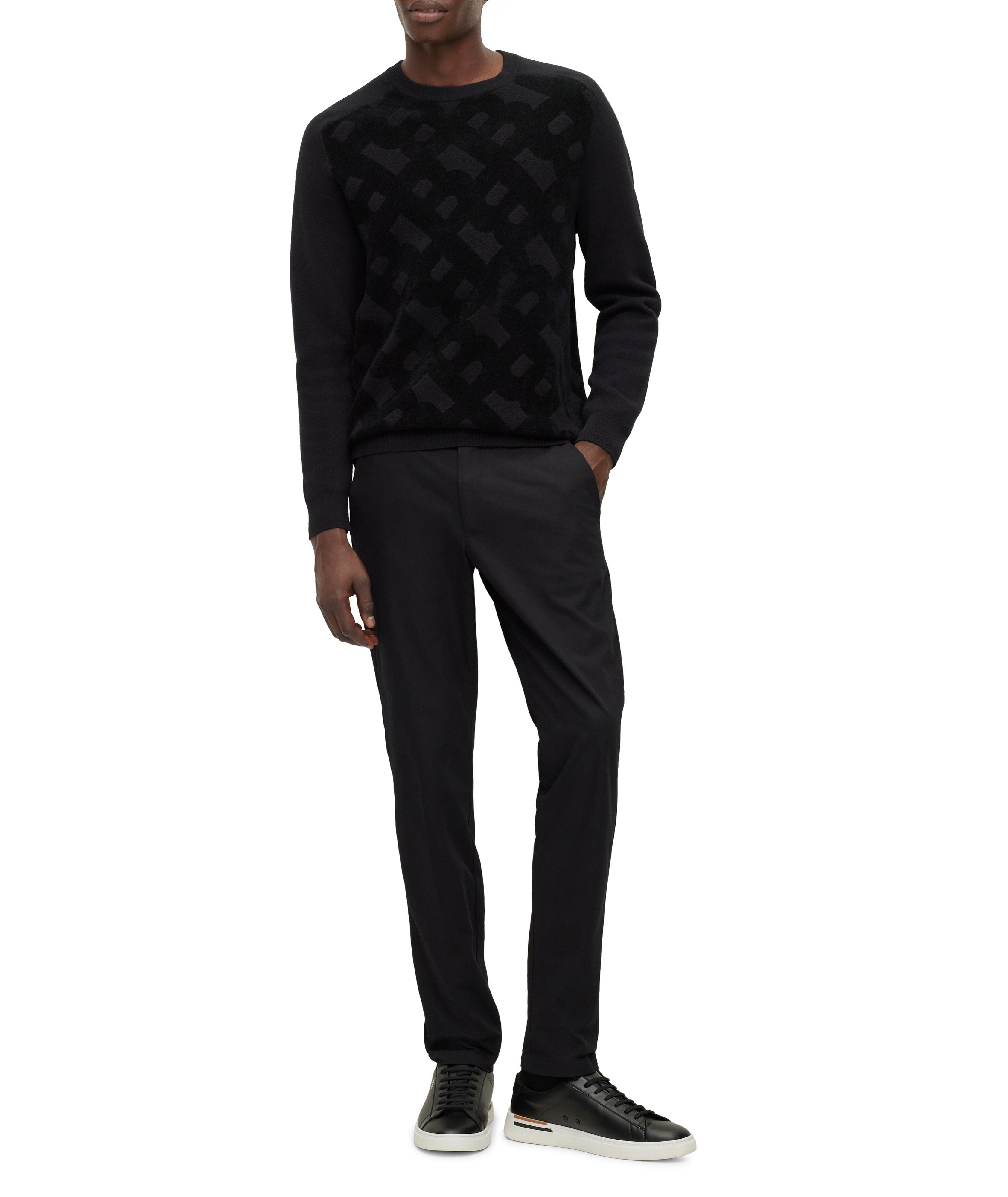 Monogram Jacquard Cotton-Blend Sweater image 4