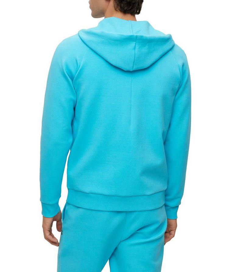Cotton-Blend Zip-Up Logo Hooded Sweater image 2