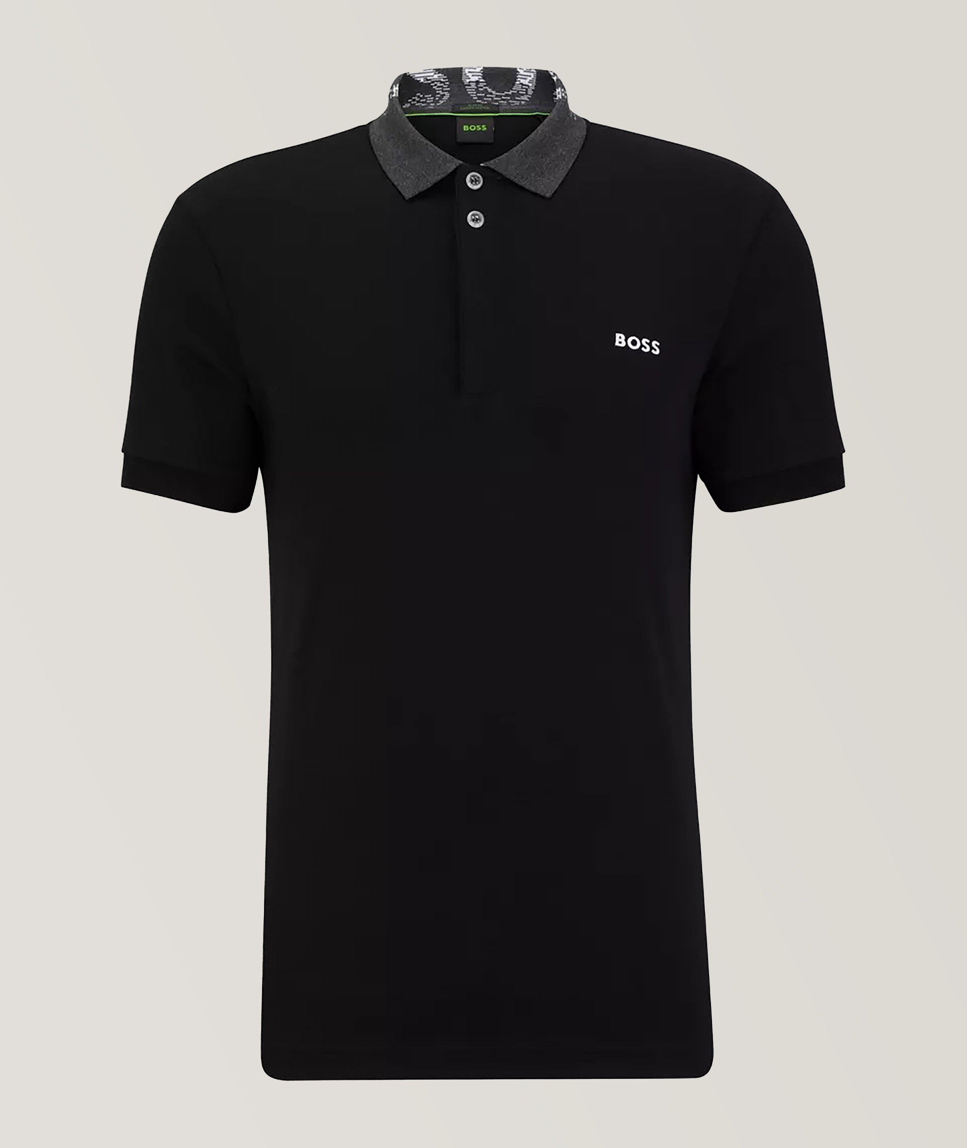 Slim-Fit Interlock Embroidered Logo Cotton Polo image 0