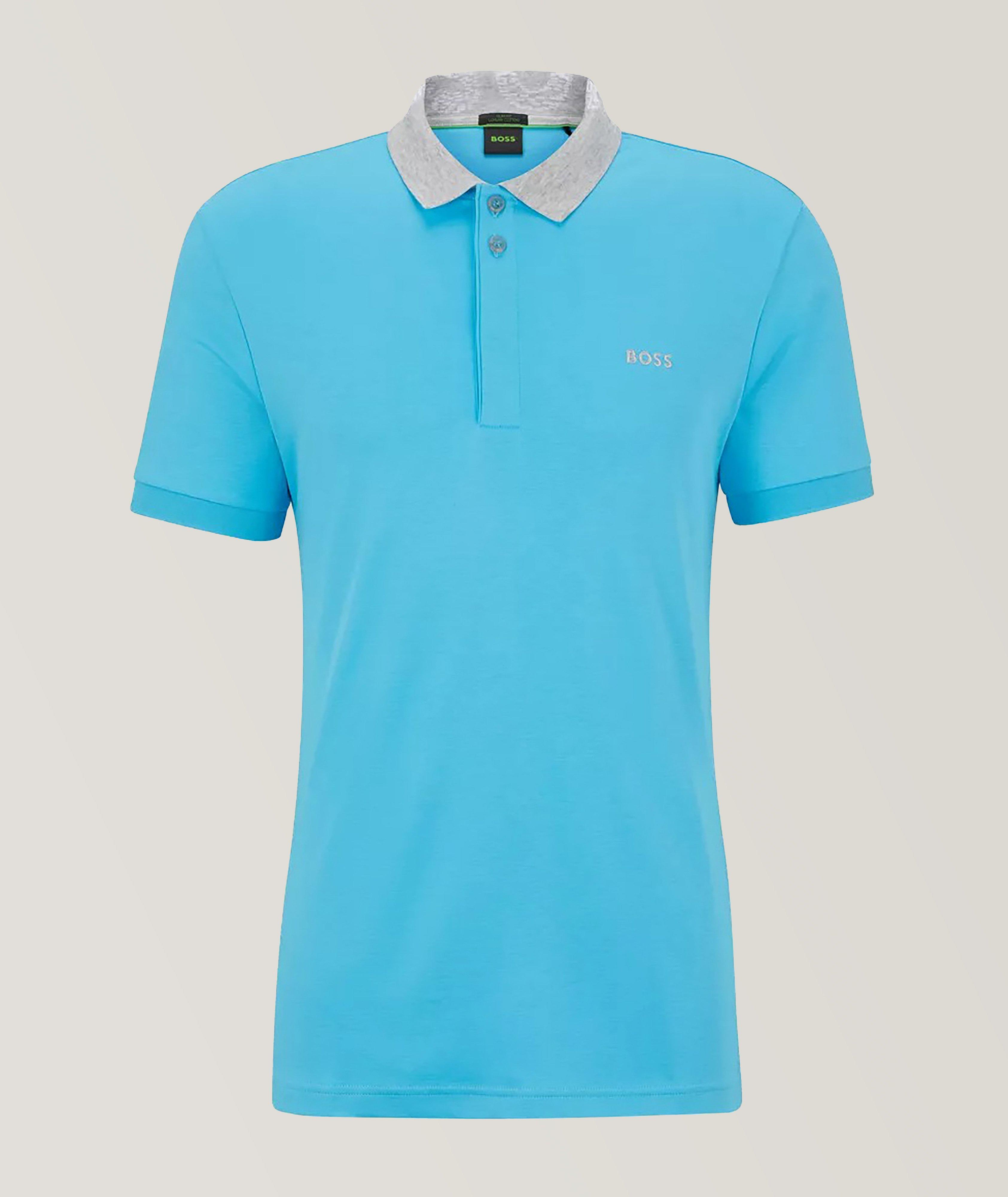 Slim-Fit Interlock Embroidered Logo Cotton Polo image 0