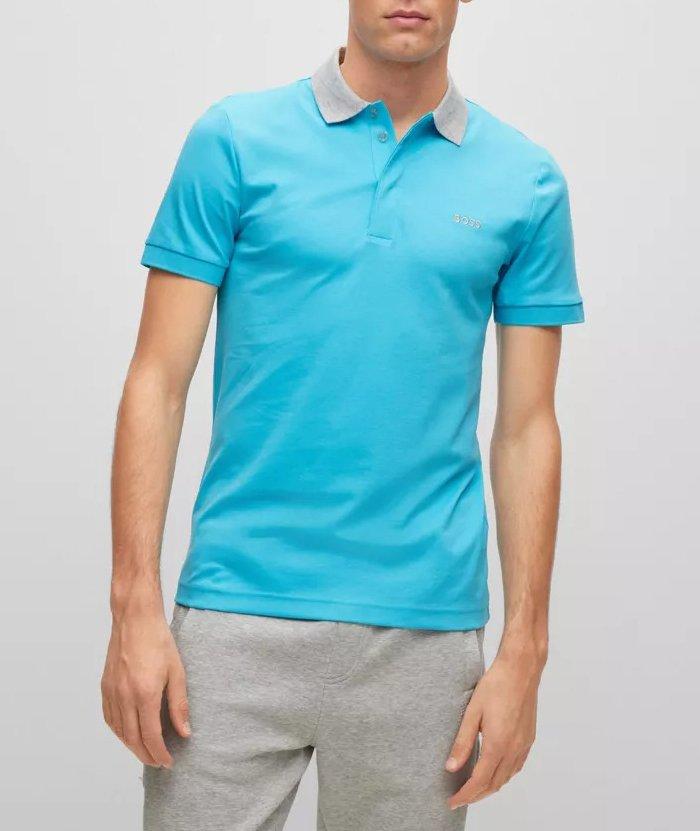 Slim-Fit Interlock Embroidered Logo Cotton Polo image 1