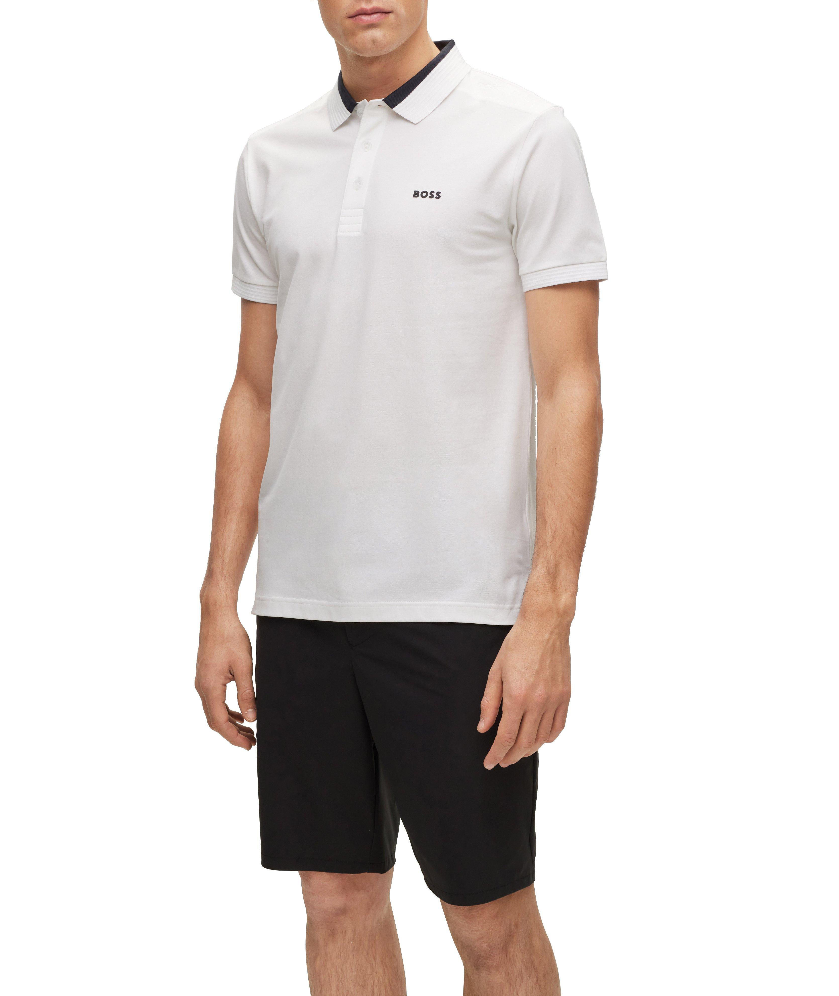 Slim-Fit Logo Inserts Stretch Cotton Polo image 1