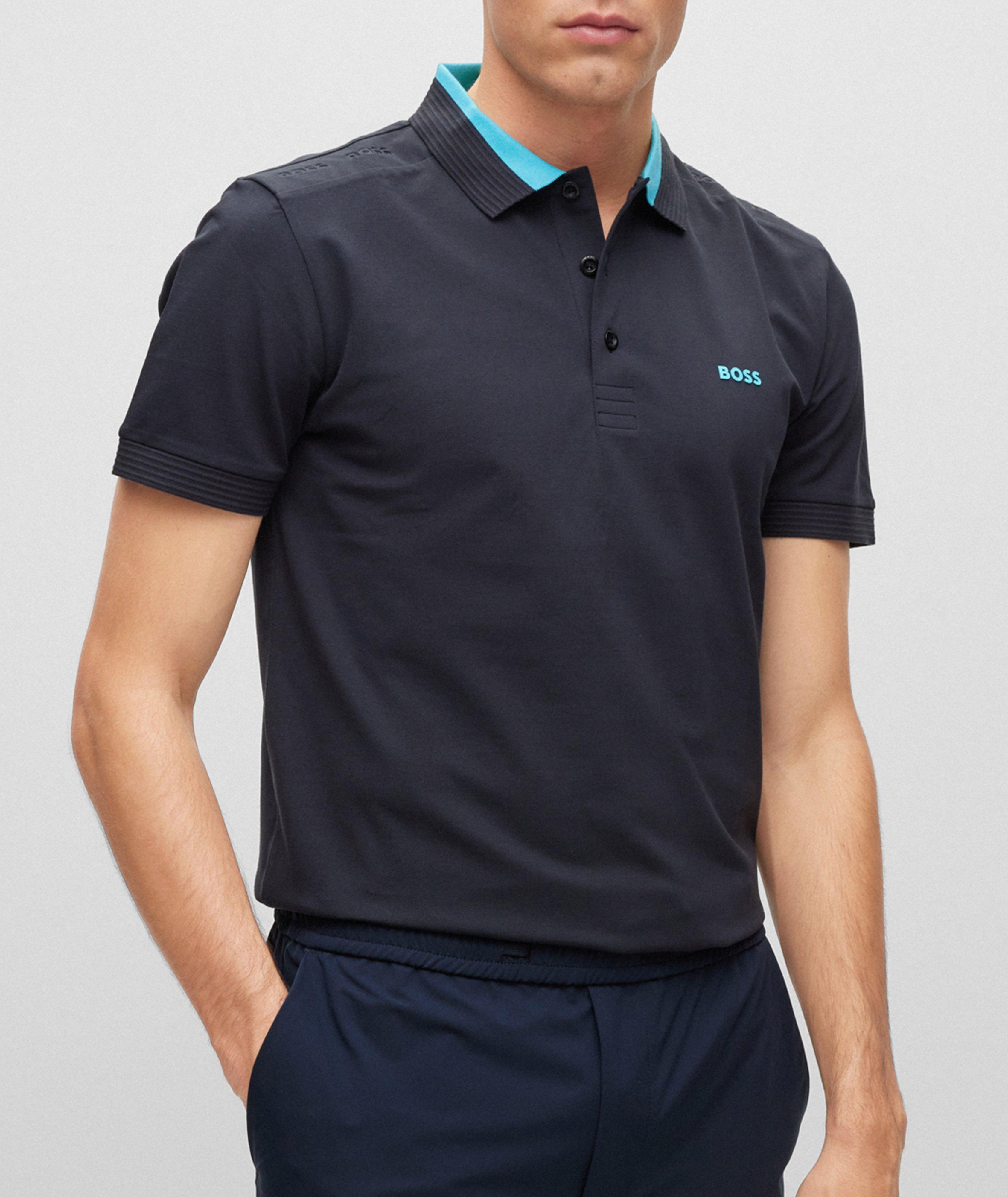 Slim-Fit Logo Inserts Stretch Cotton Polo image 1