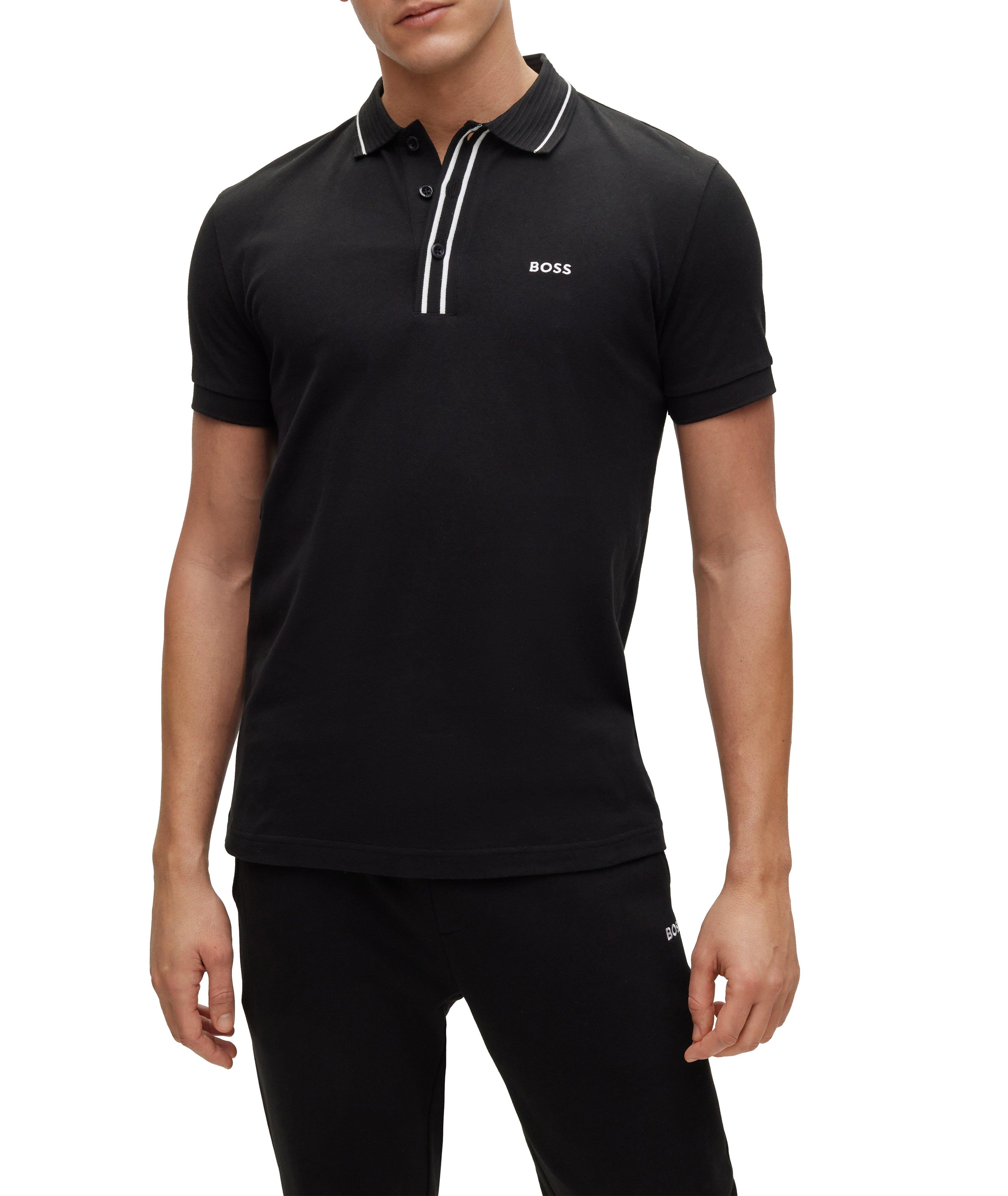 Contrast Stripe Jersey Cotton Polo   image 1