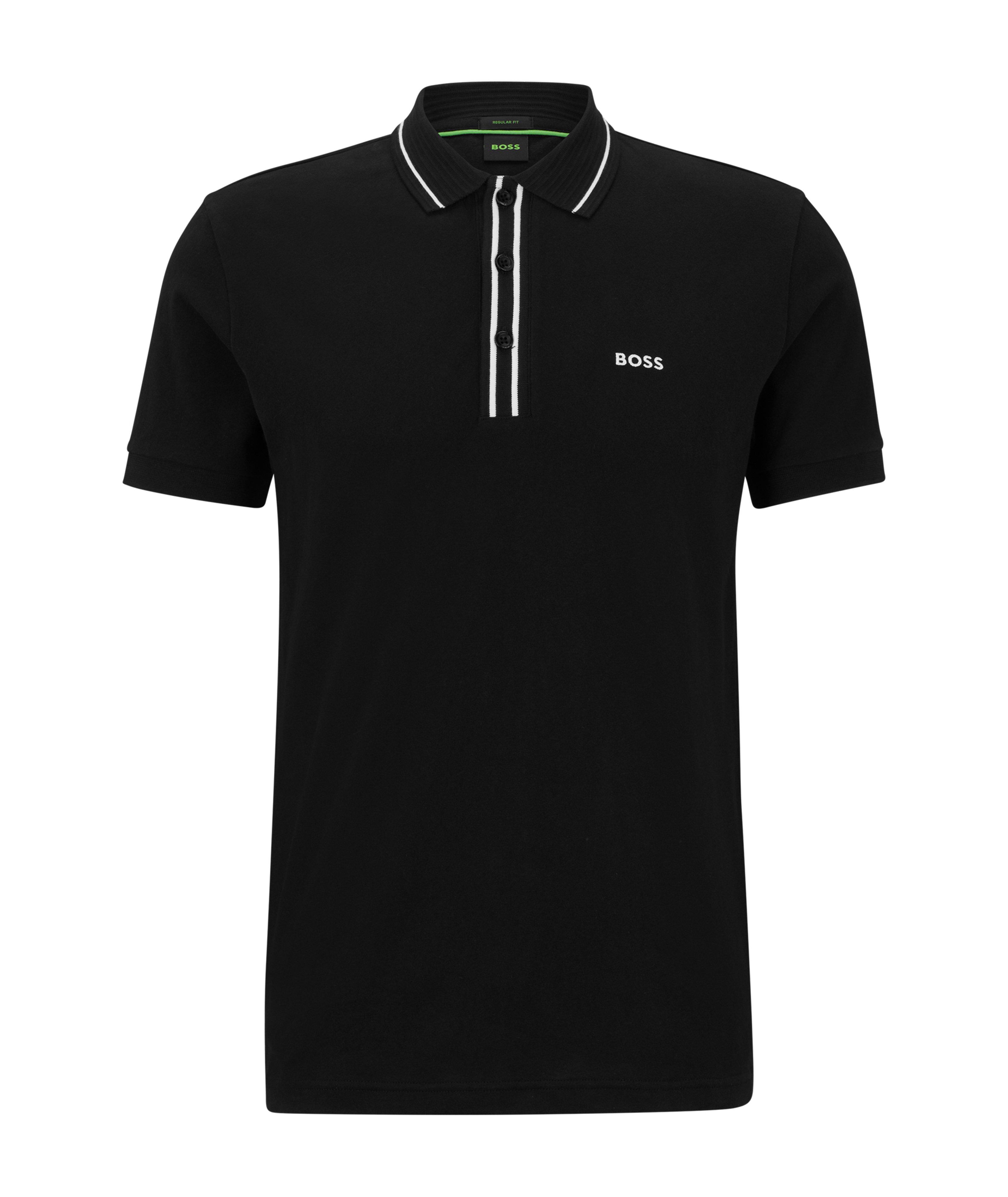 Contrast Stripe Jersey Cotton Polo   image 0