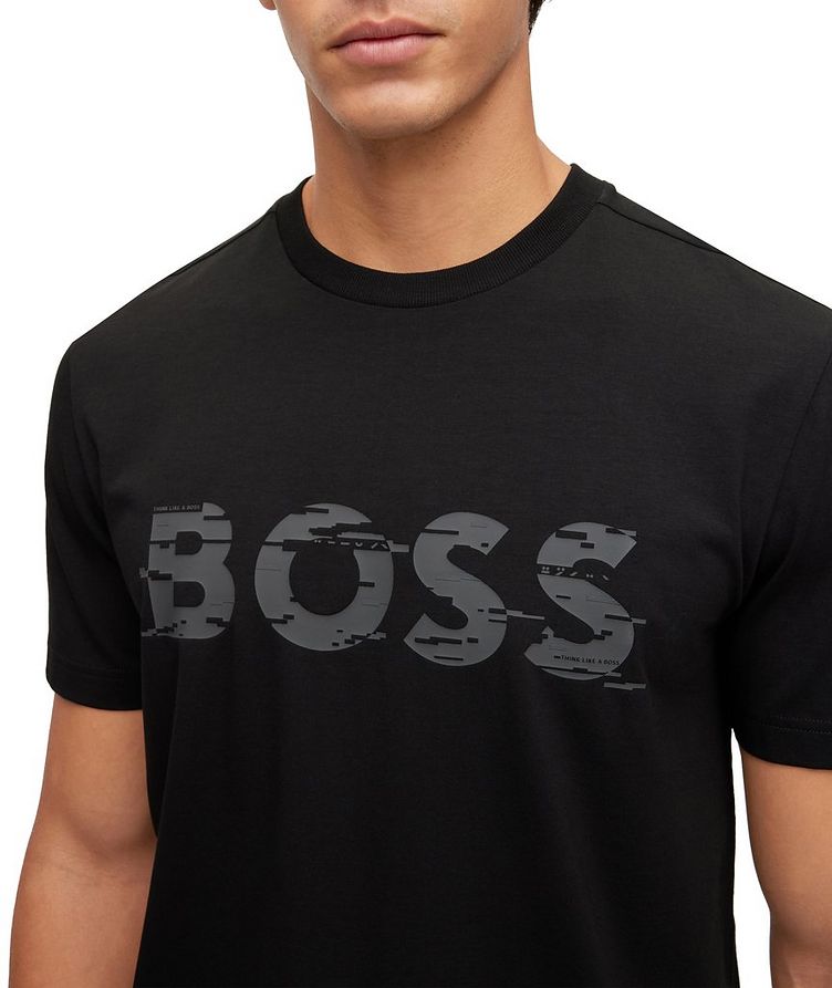 T-shirt en coton extensible avec logo image 3