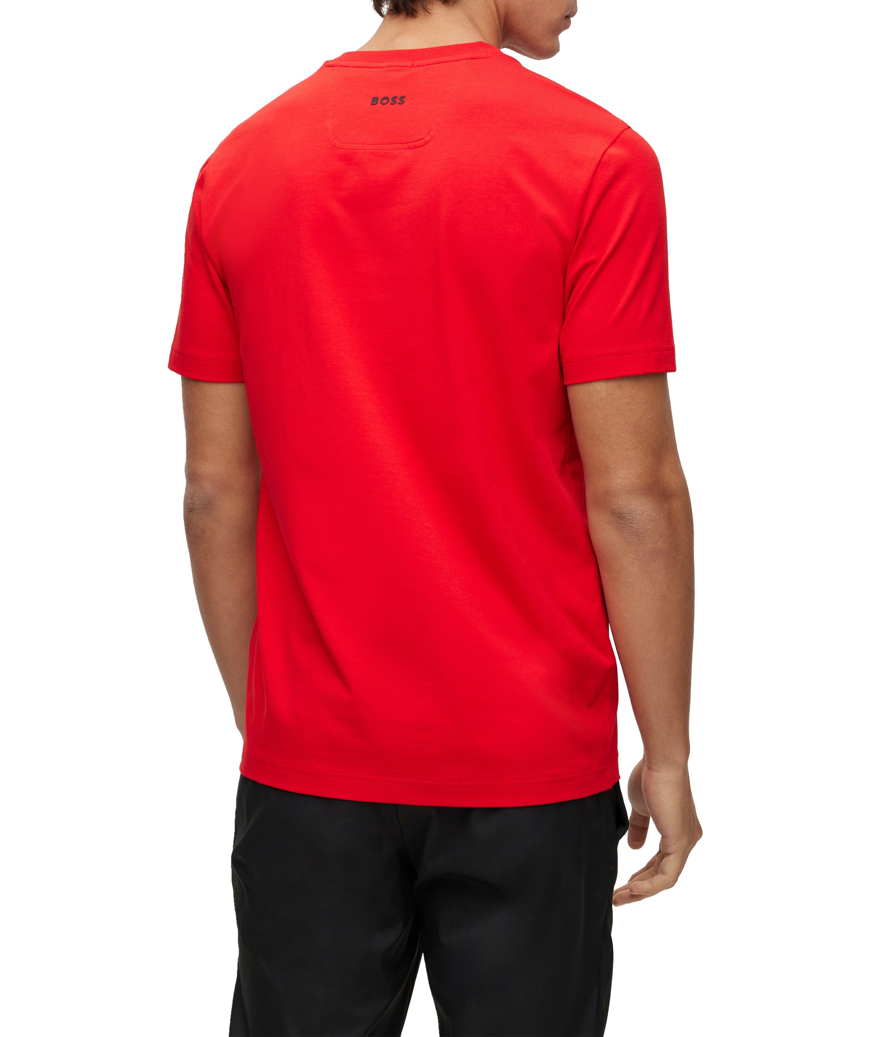 T-shirt en coton extensible avec logo image 2