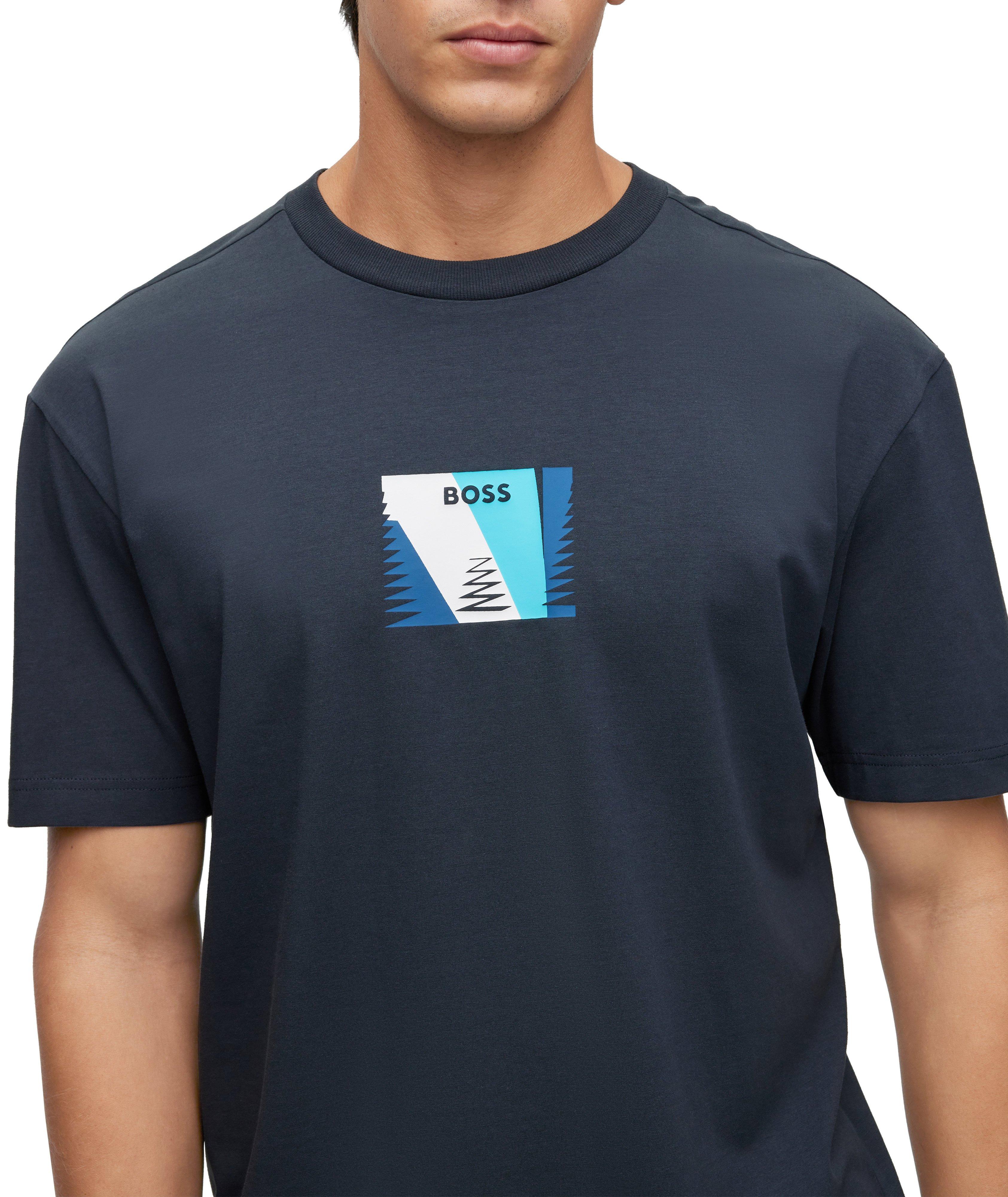 Stretch Cotton Print Artwork T-Shirt  image 3
