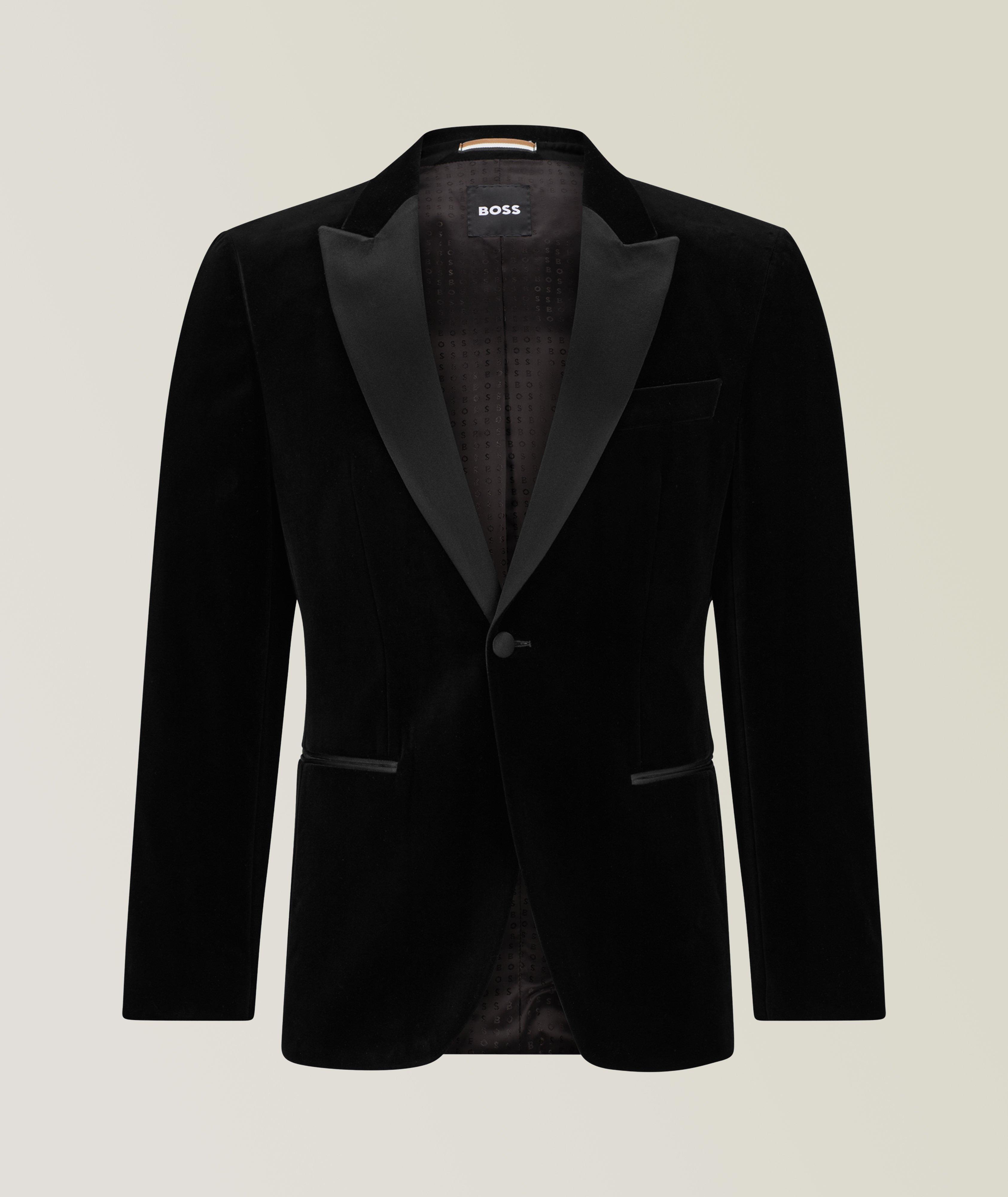 Slim-Fit Cotton-Velvet Tuxedo Jacket image 0