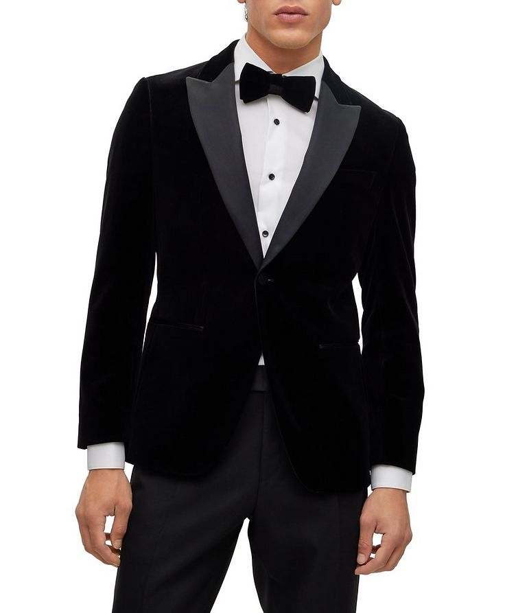Slim-Fit Cotton-Velvet Tuxedo Jacket image 1
