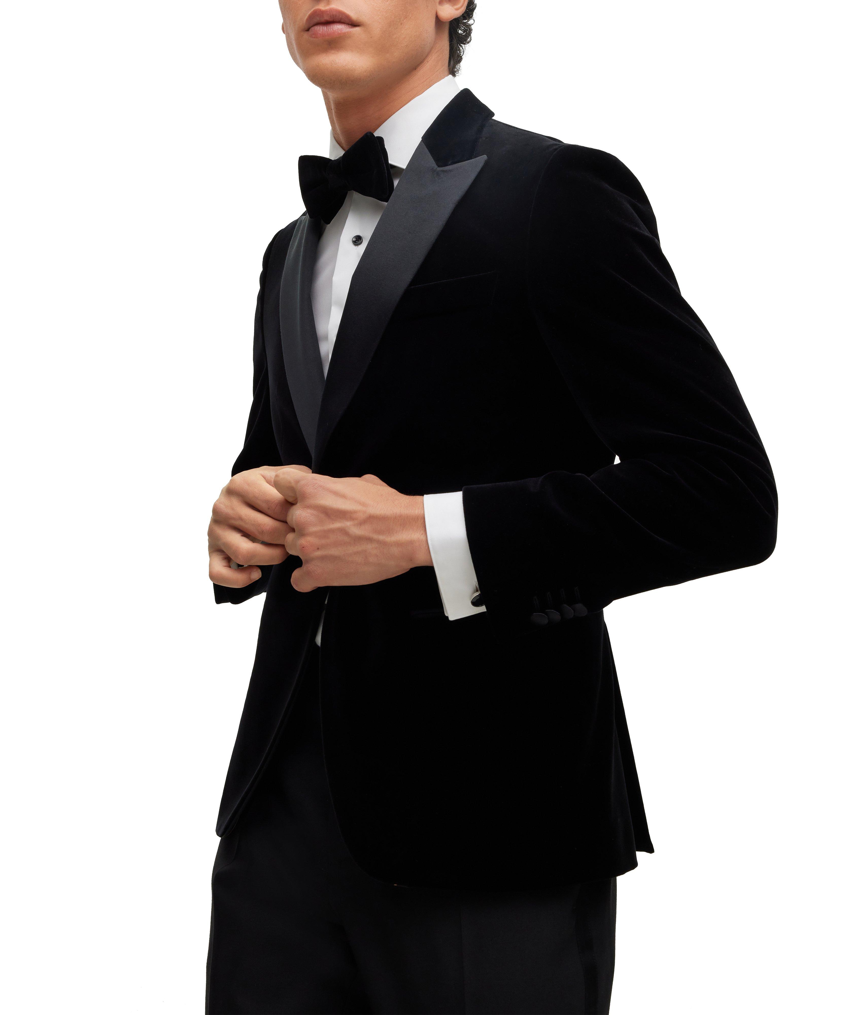 Slim-Fit Cotton-Velvet Tuxedo Jacket image 3