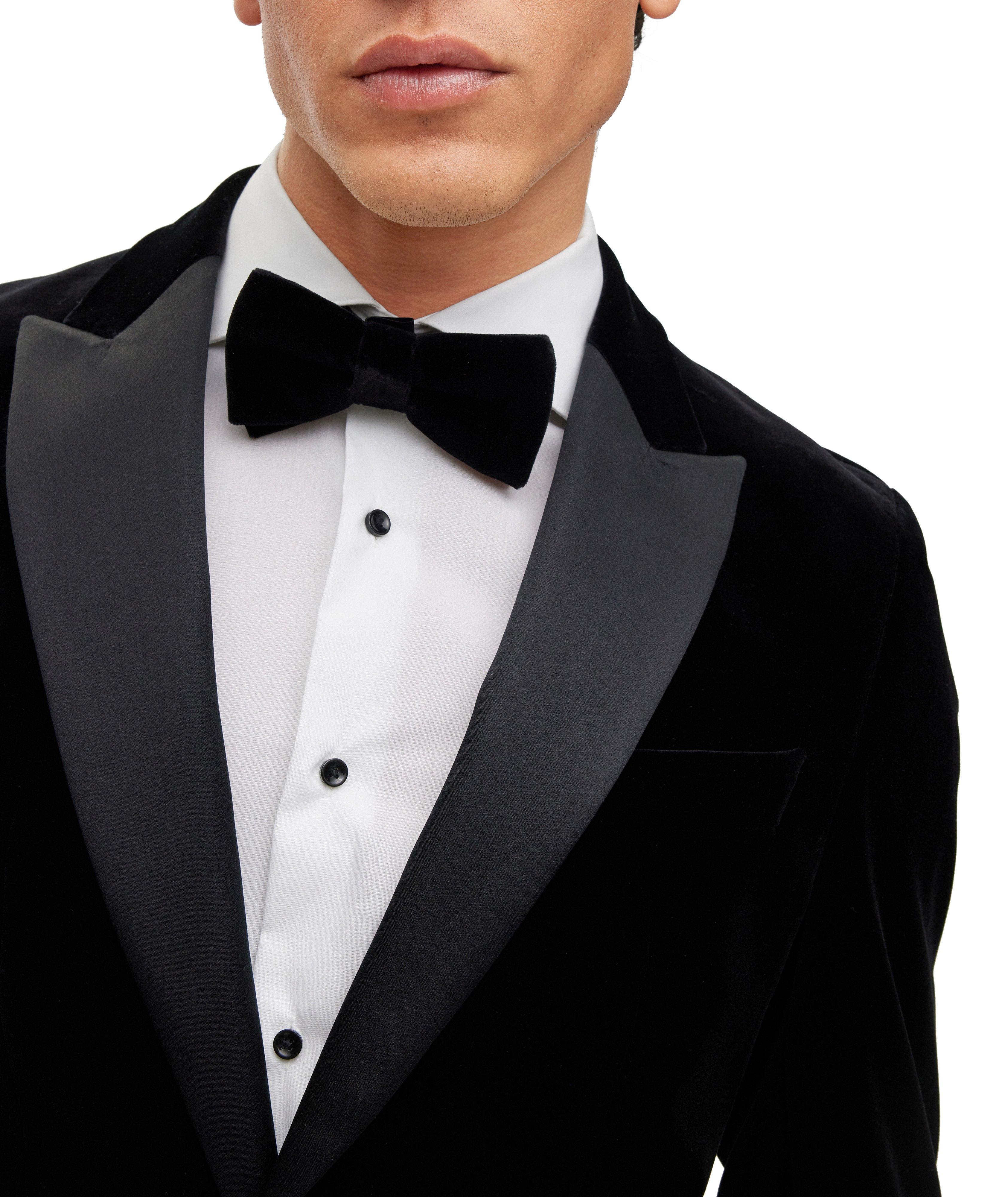 BOSS - Slim-fit tuxedo jacket in pure-cotton velvet