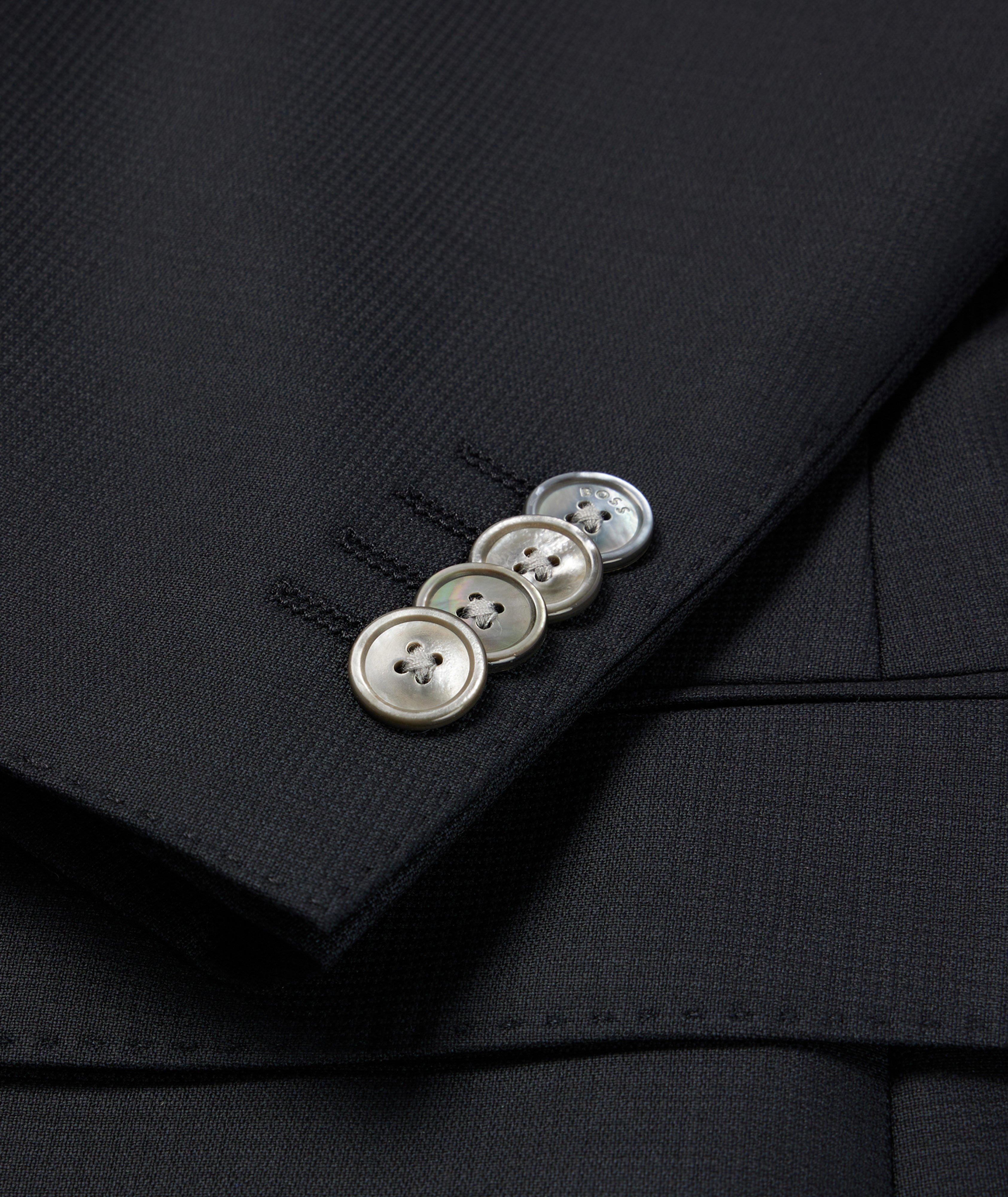 Slim-Fit Micro Patterned Wool-Blend Suit image 1