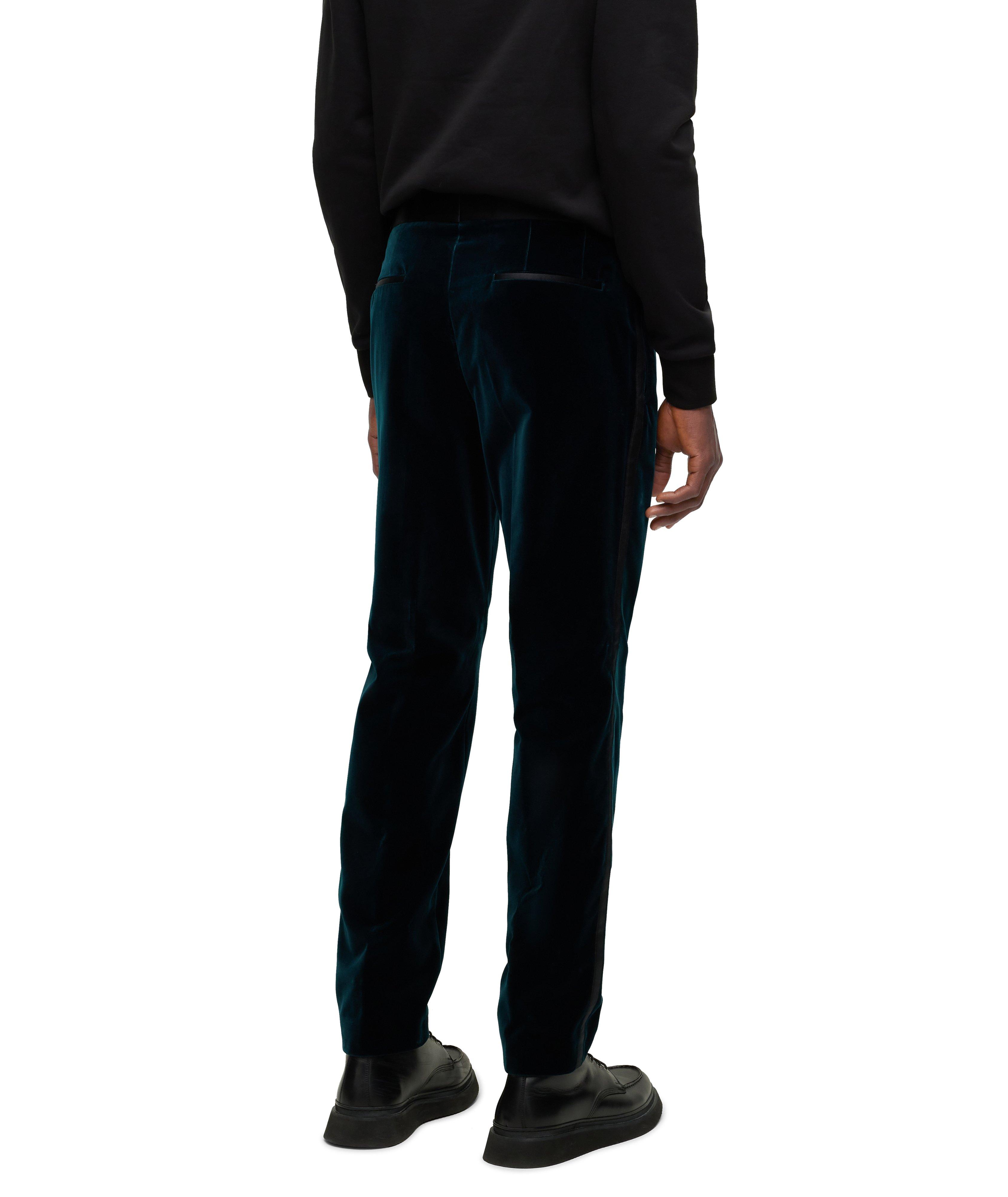 Pantalon de smoking en velours de coton de coupe amincie image 2