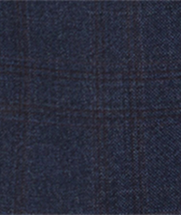 Virgin Wool Checked Serge Suit image 9