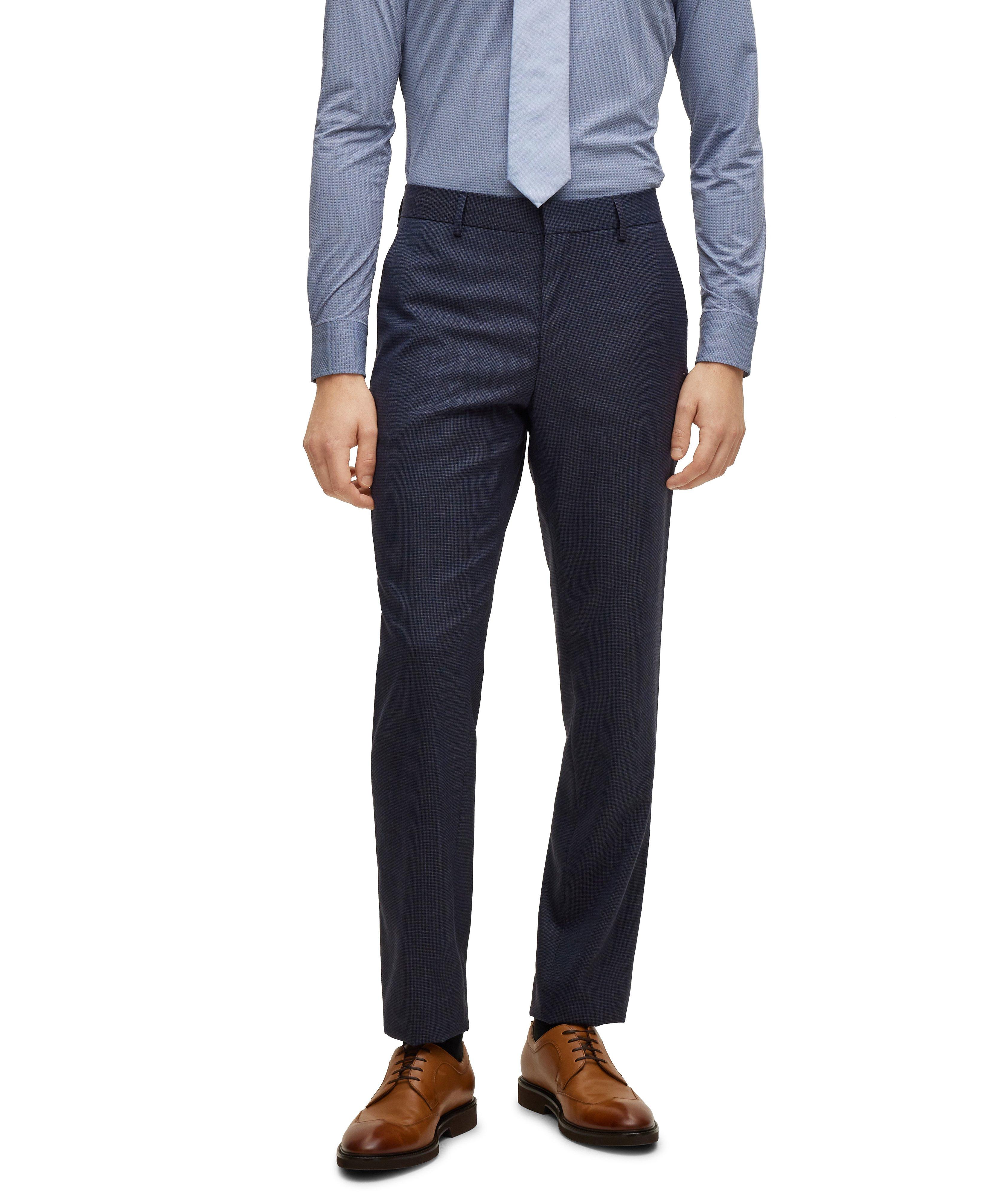 Slim-Fit Virgin-Wool Micro-Patterned Serge Suit  image 3