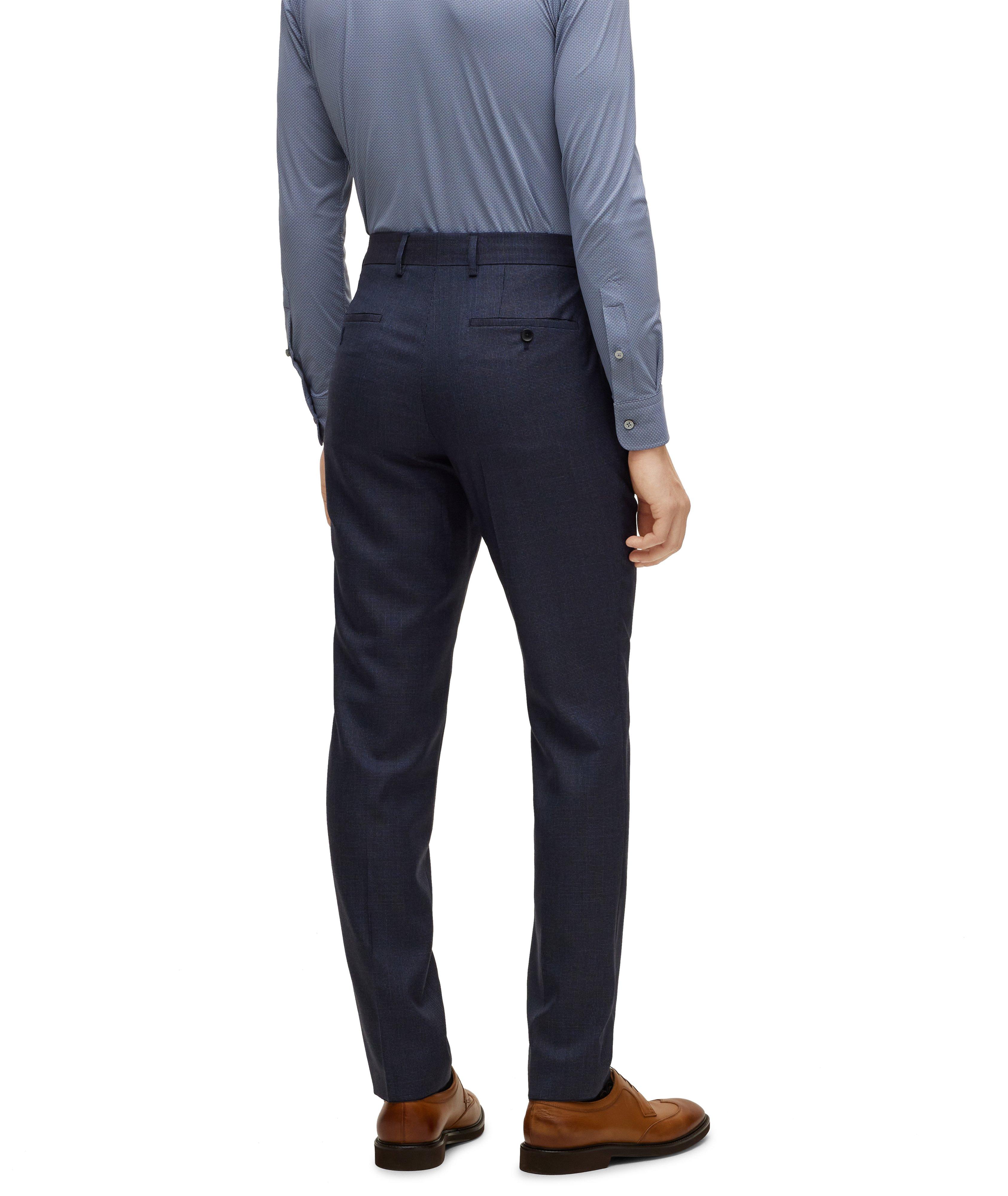 Slim-Fit Virgin-Wool Micro-Patterned Serge Suit  image 4