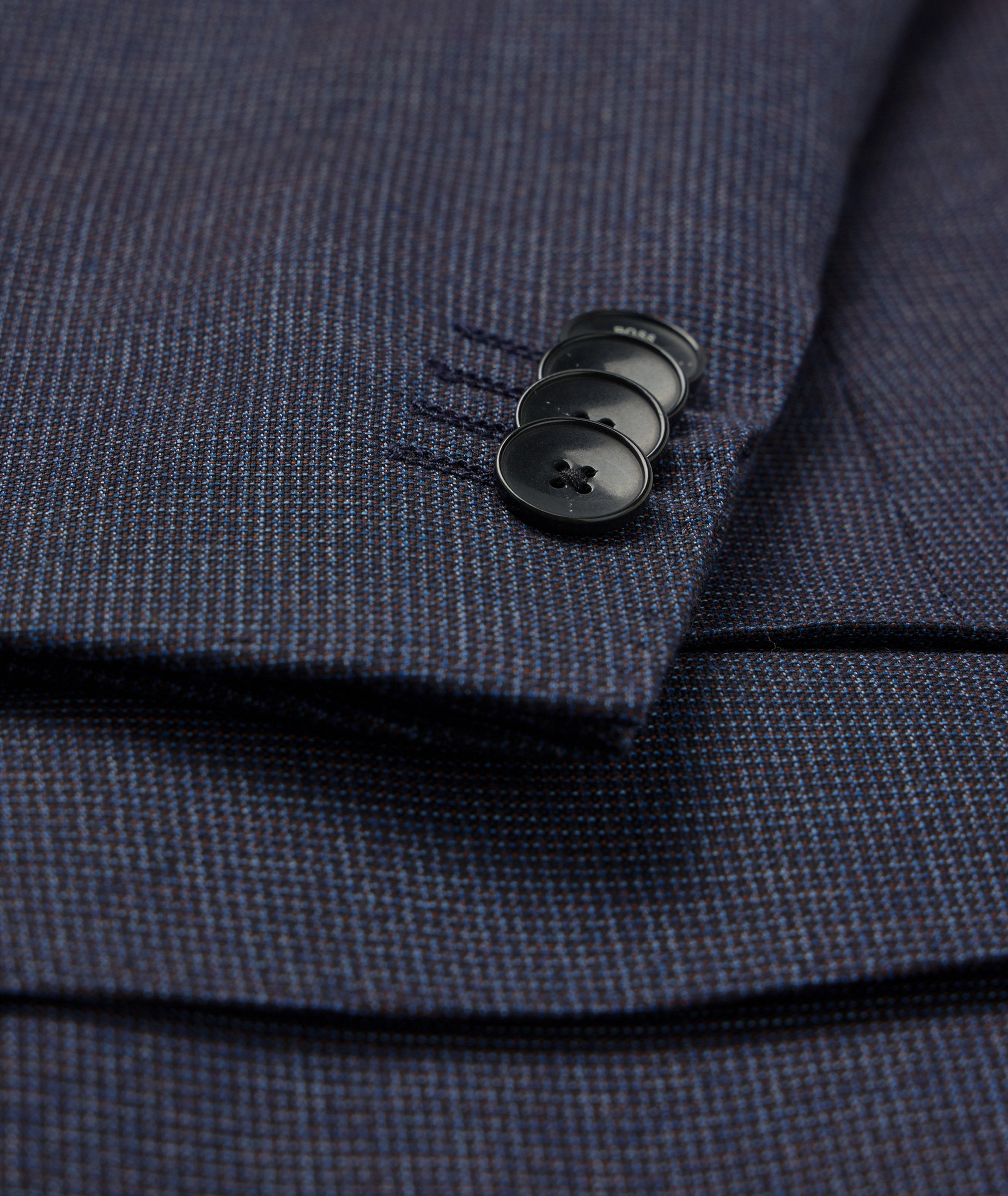 Slim-Fit Virgin-Wool Micro-Patterned Serge Suit  image 6