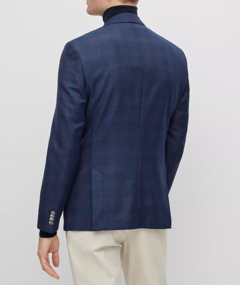 Slim-Fit Check Virgin Wool Sport Jacket image 2