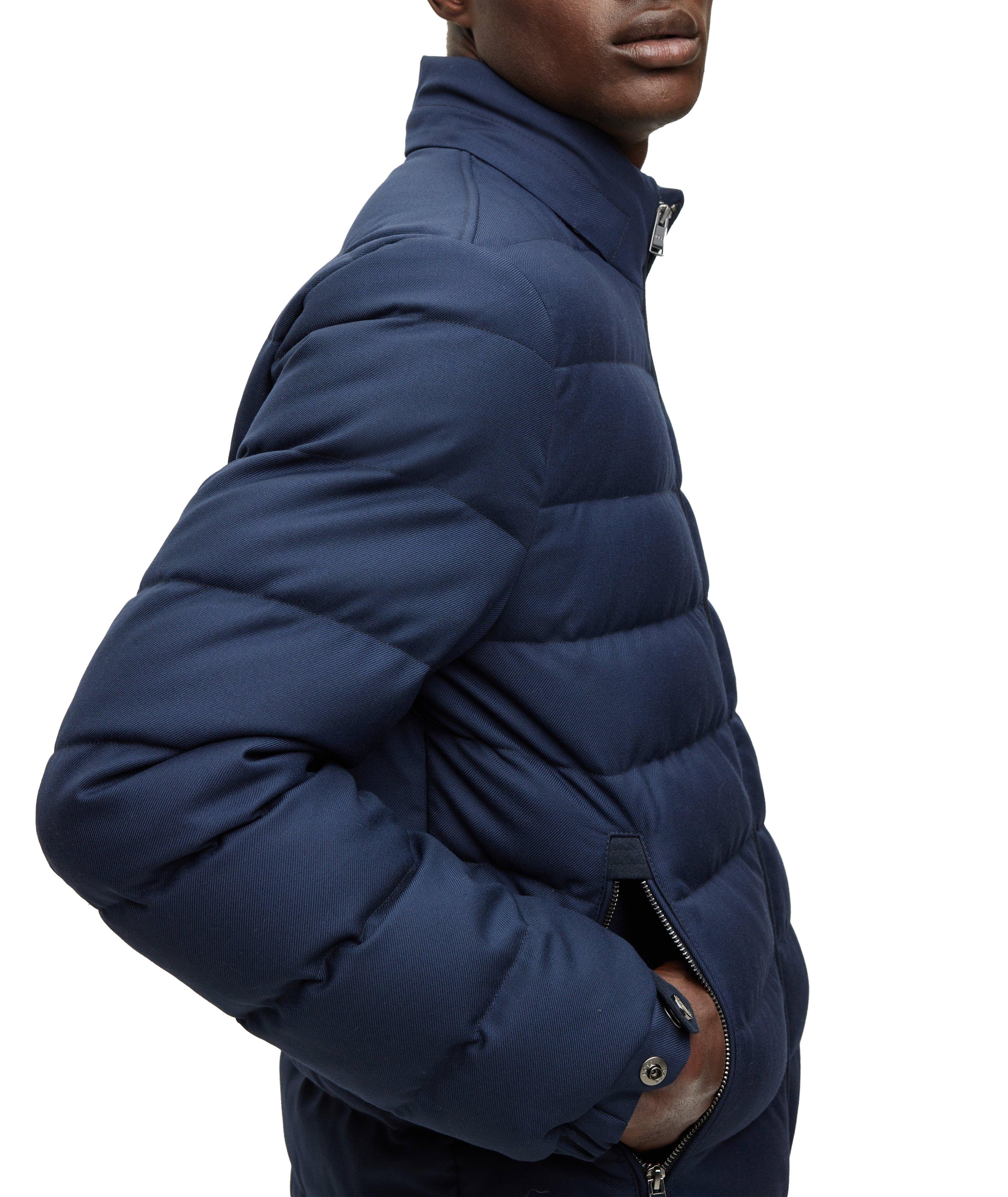 Pure-Wool Twill Hooded Down Jacket image 4