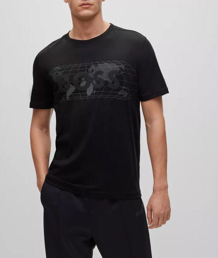 Rhinestone Logo Artwork Cotton Jersey T-Shirt image 1