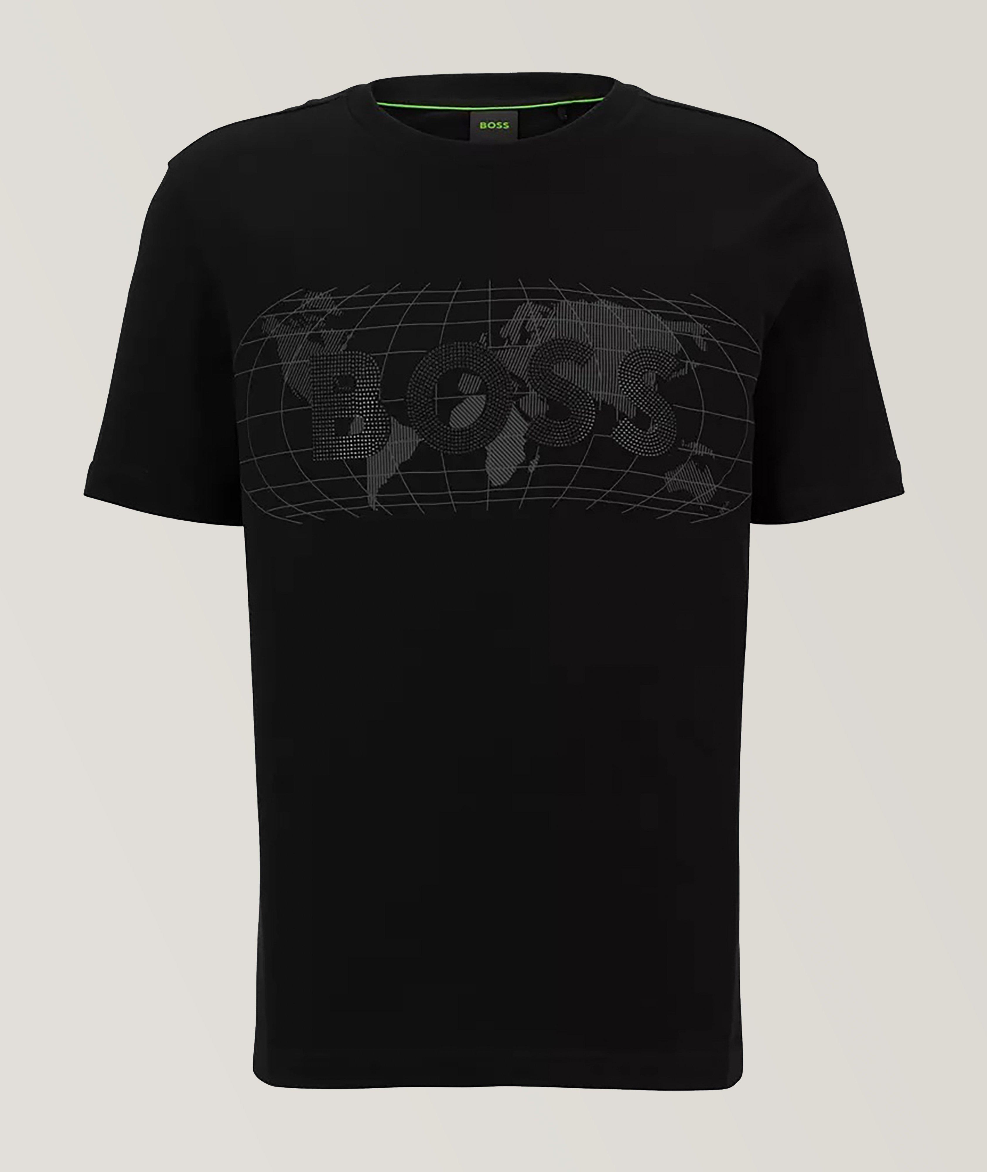 Rhinestone Logo Artwork Cotton Jersey T-Shirt image 0