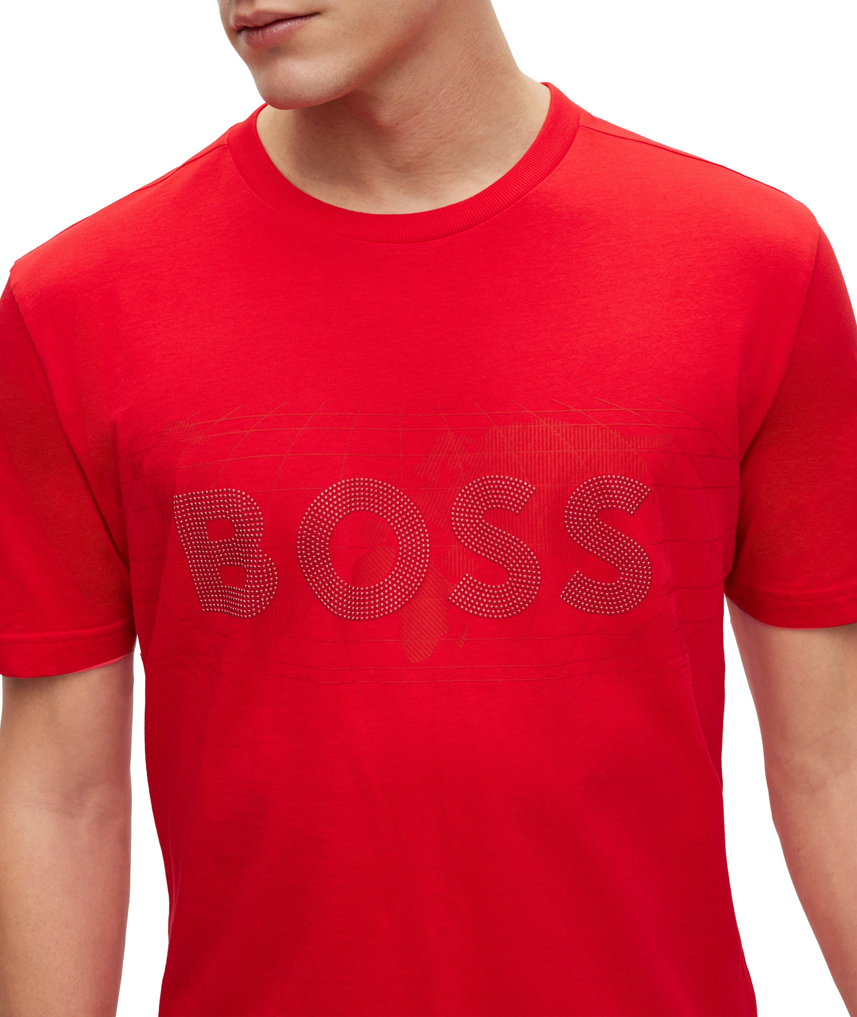 T-shirt en jersey de coton avec logo de strass image 3