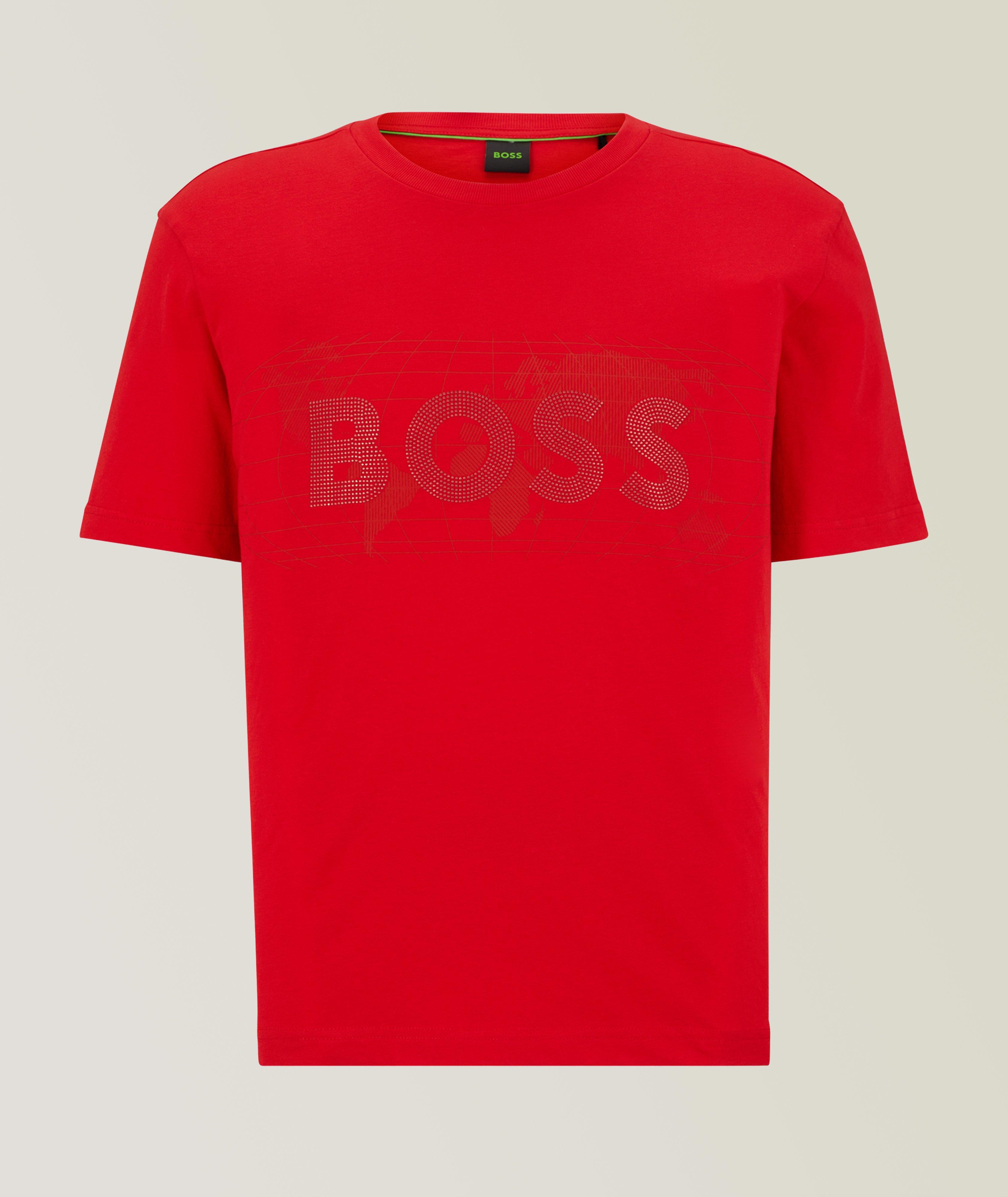 T-shirt en jersey de coton avec logo de strass image 0