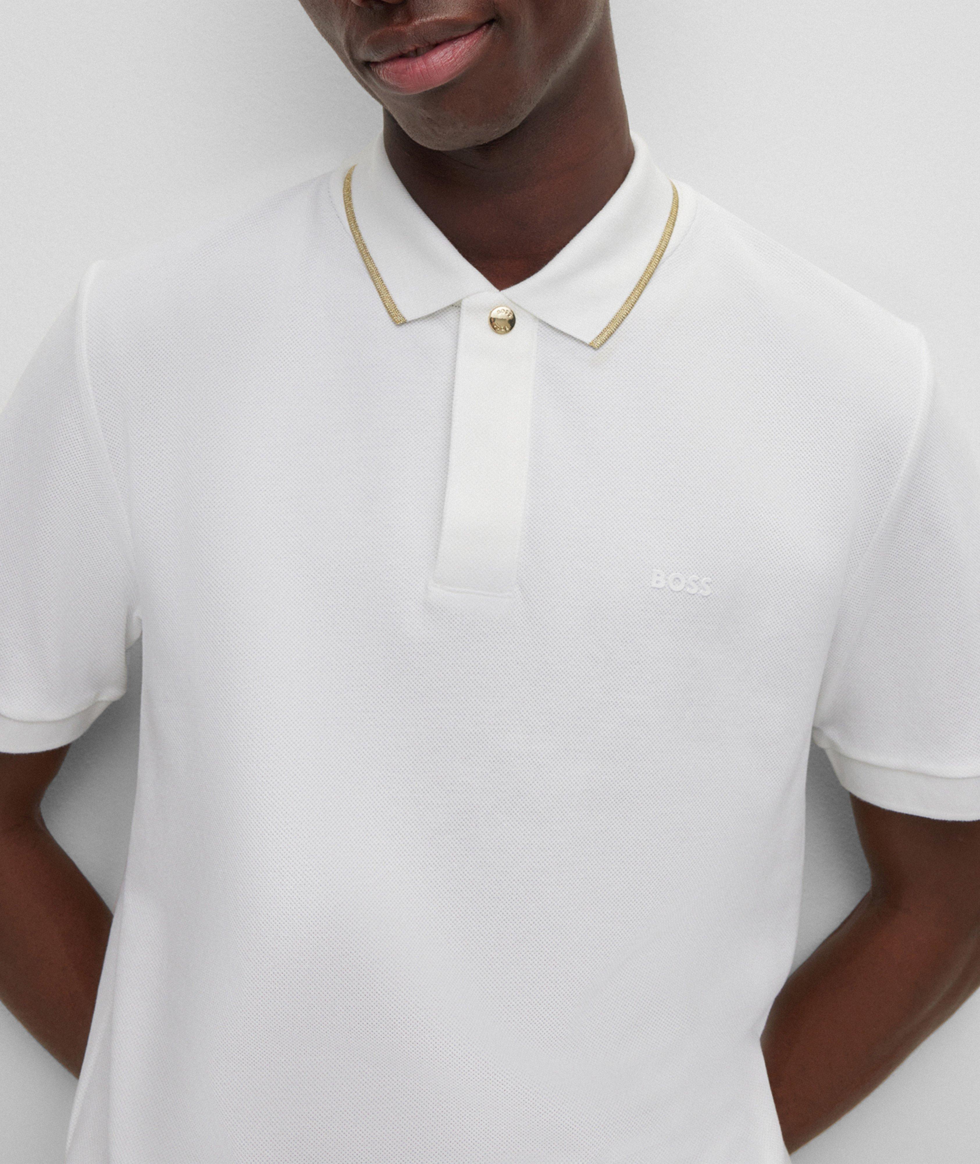 Contrast Trim Cotton Piqué Polo image 3