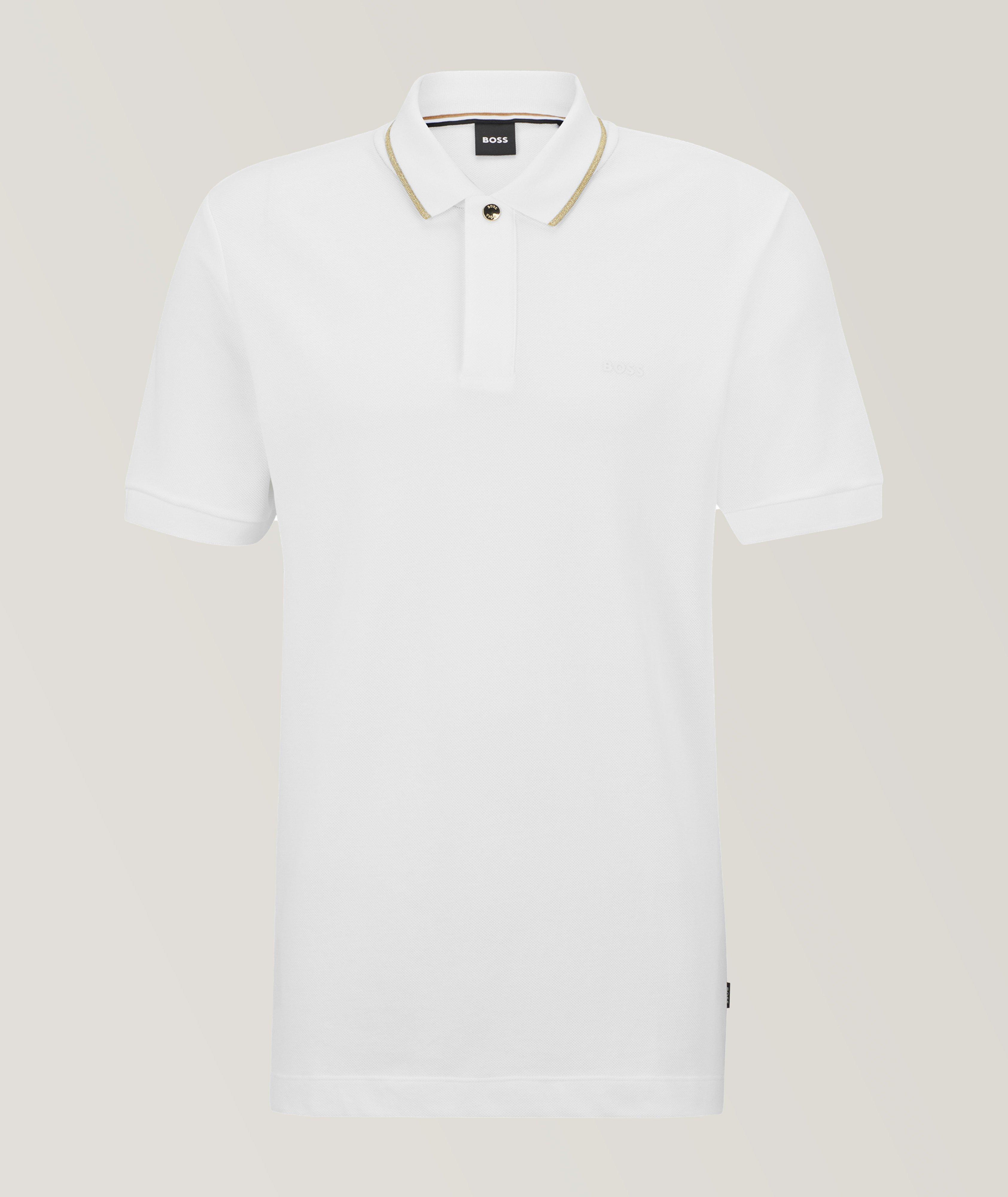 Contrast Trim Cotton Piqué Polo image 0