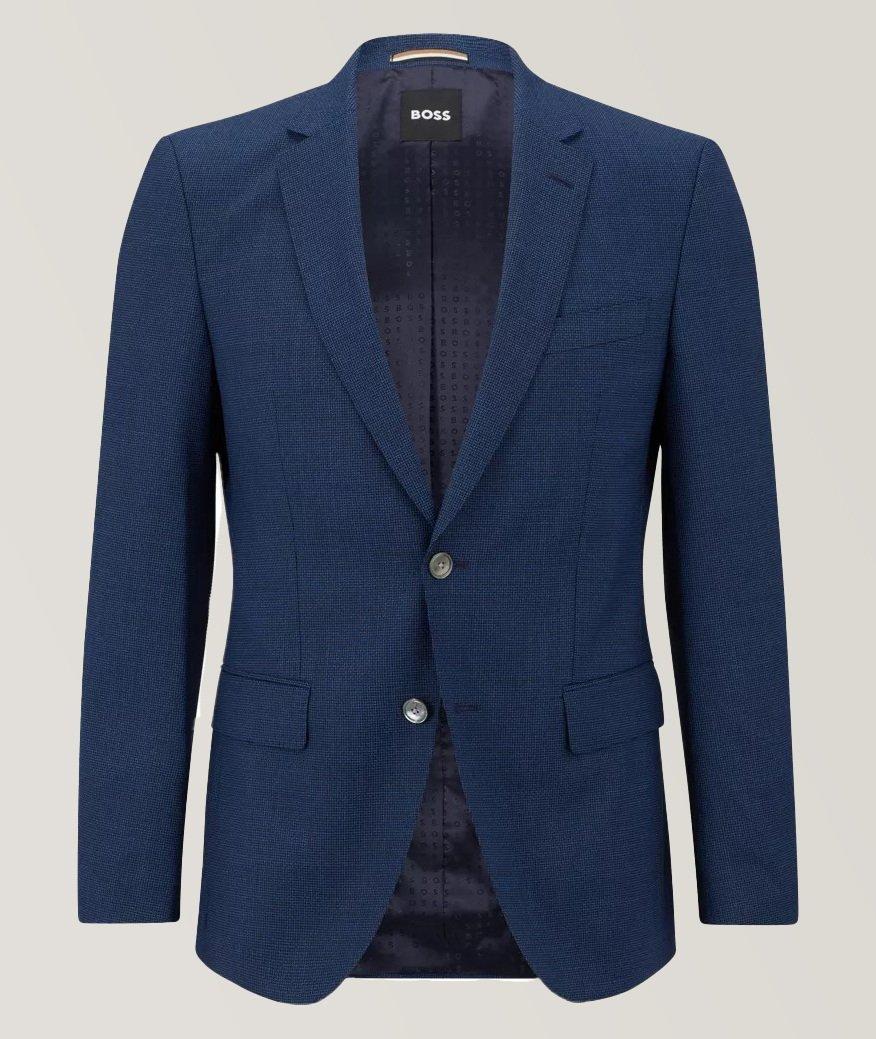Veston en twill de laine vierge à petit motif image 0