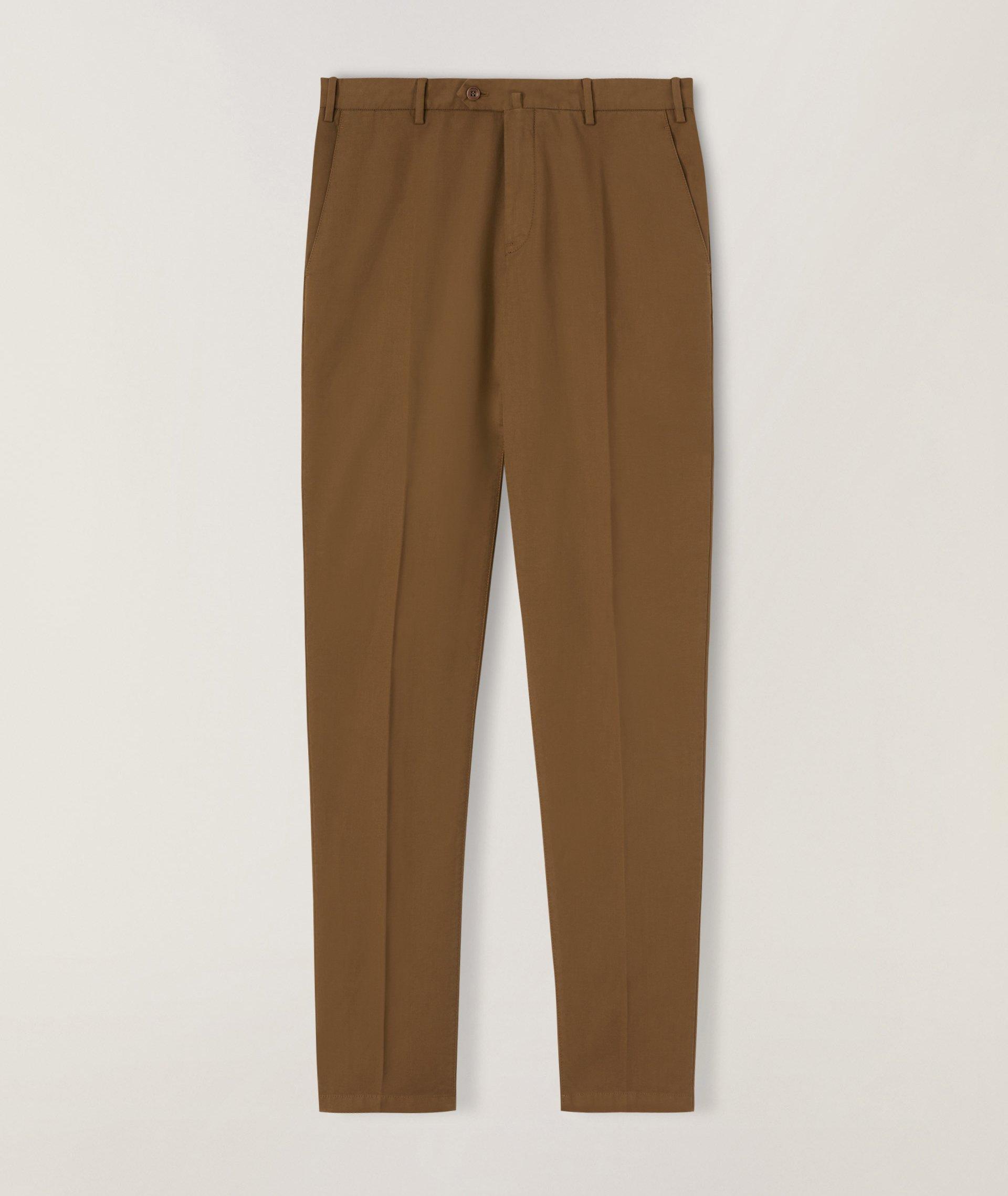 BOSS - Regular-fit trousers in stretch-cotton twill