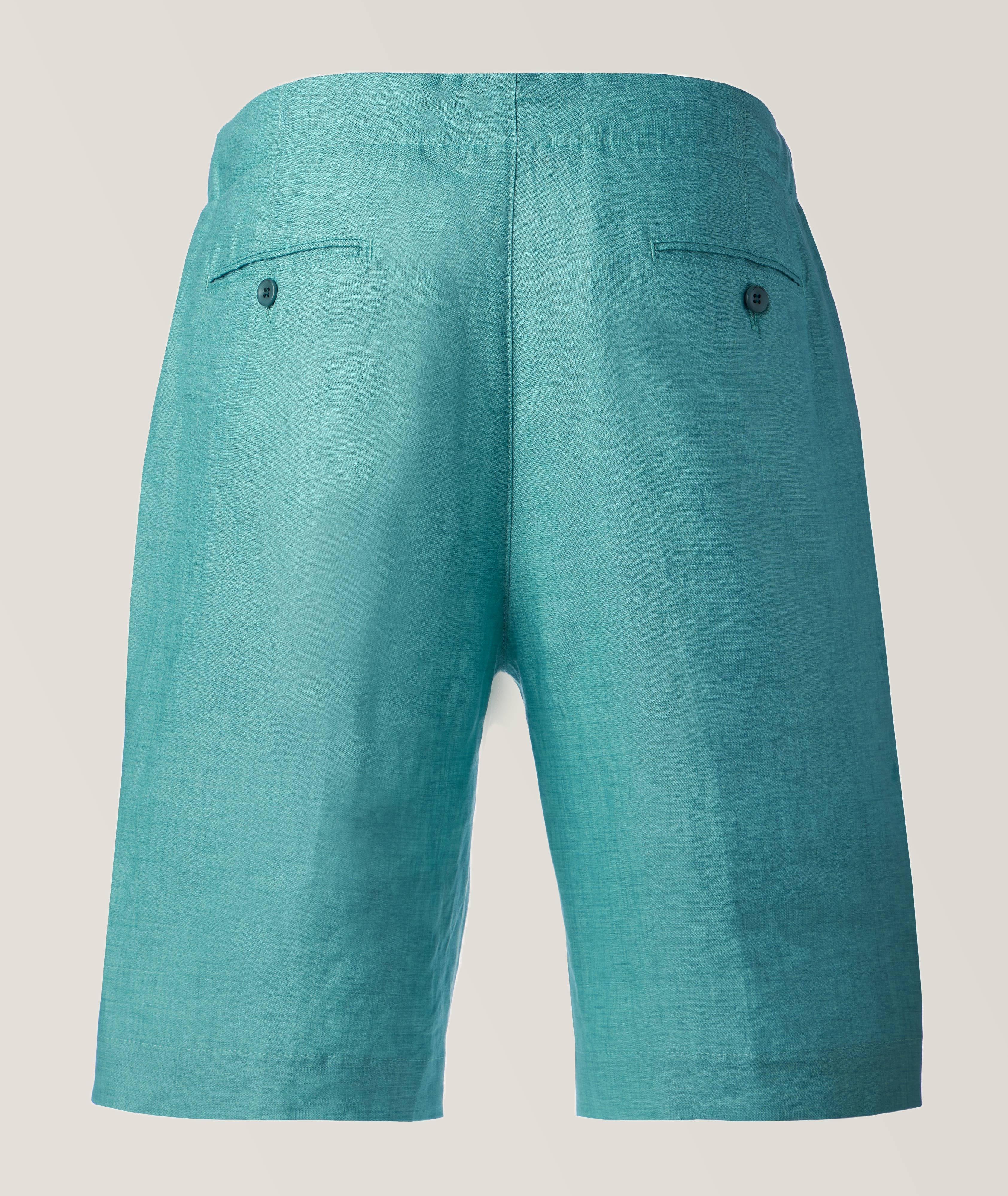Drawstring Arizona Linen-Blend Bermuda Shorts image 1
