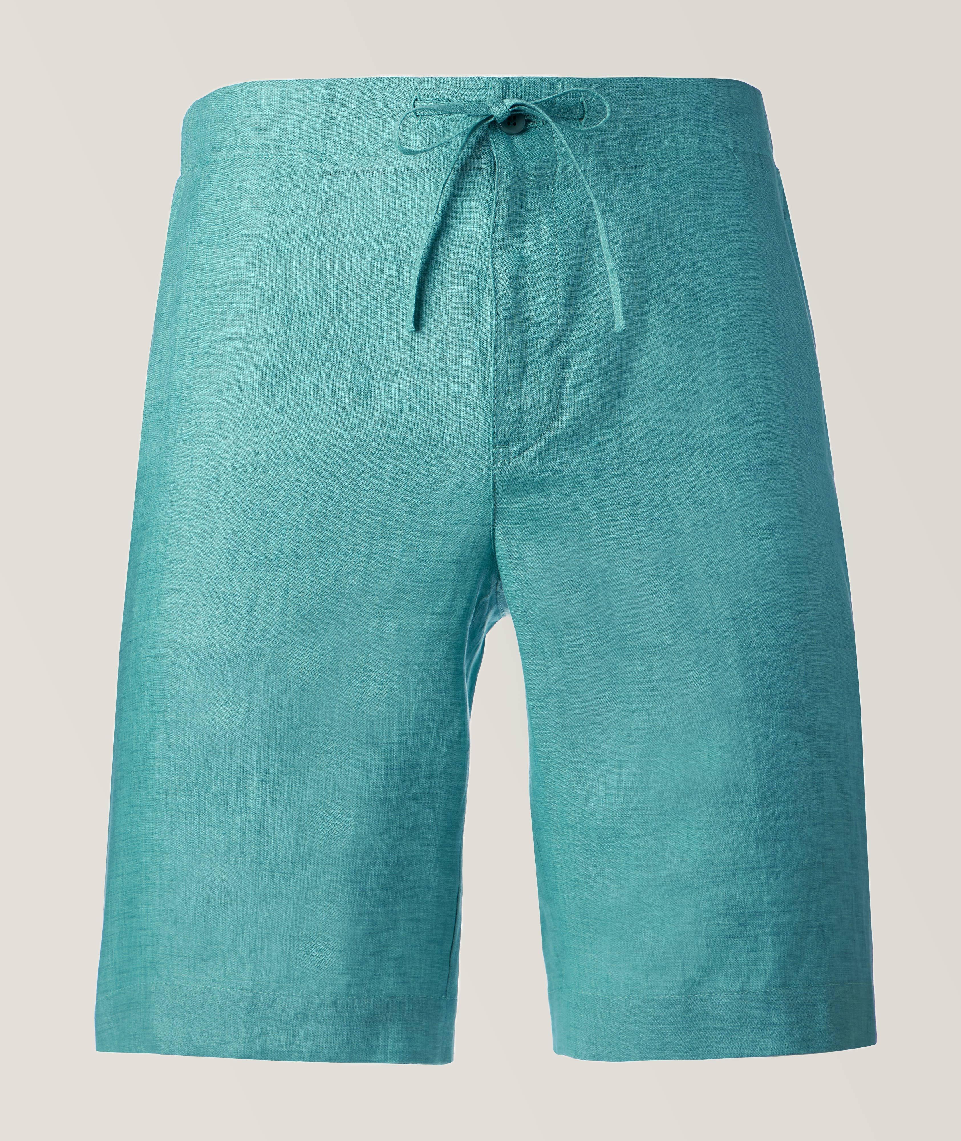 Drawstring Arizona Linen-Blend Bermuda Shorts image 0