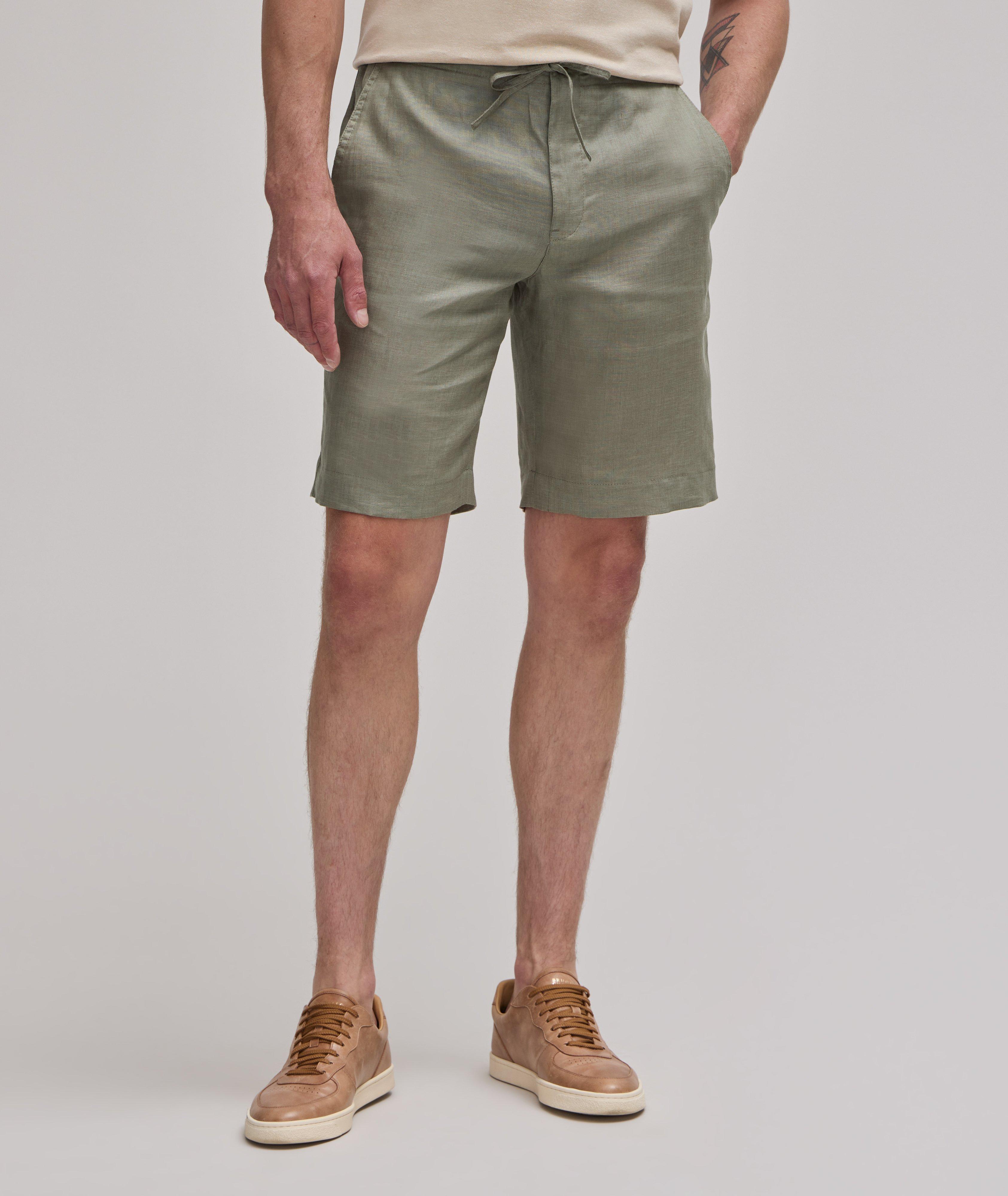 Textured Linen Bermuda Shorts image 1