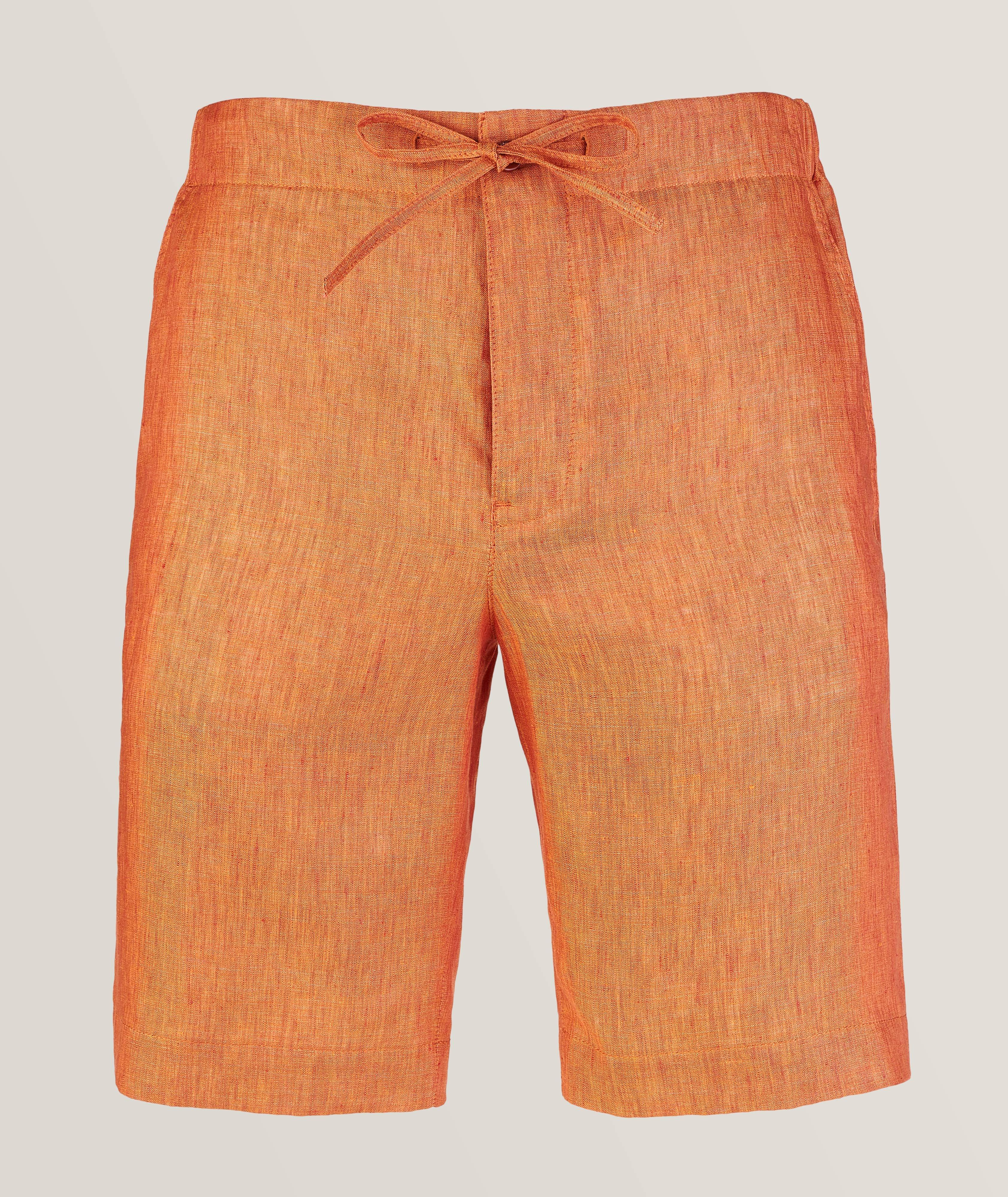 Textured Linen Bermuda Shorts image 0