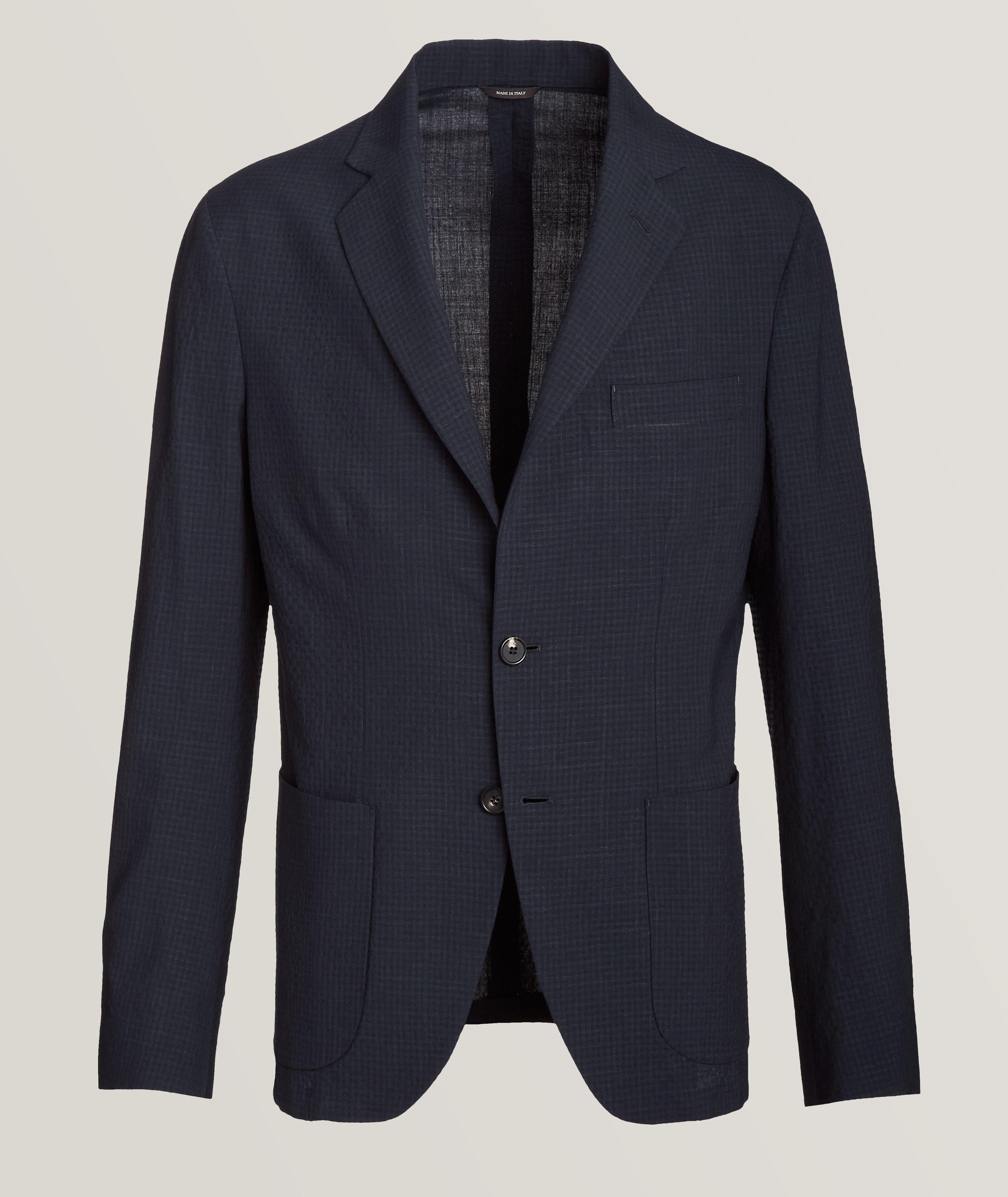 Seersucker Mini Check Shirt Jacket image 0