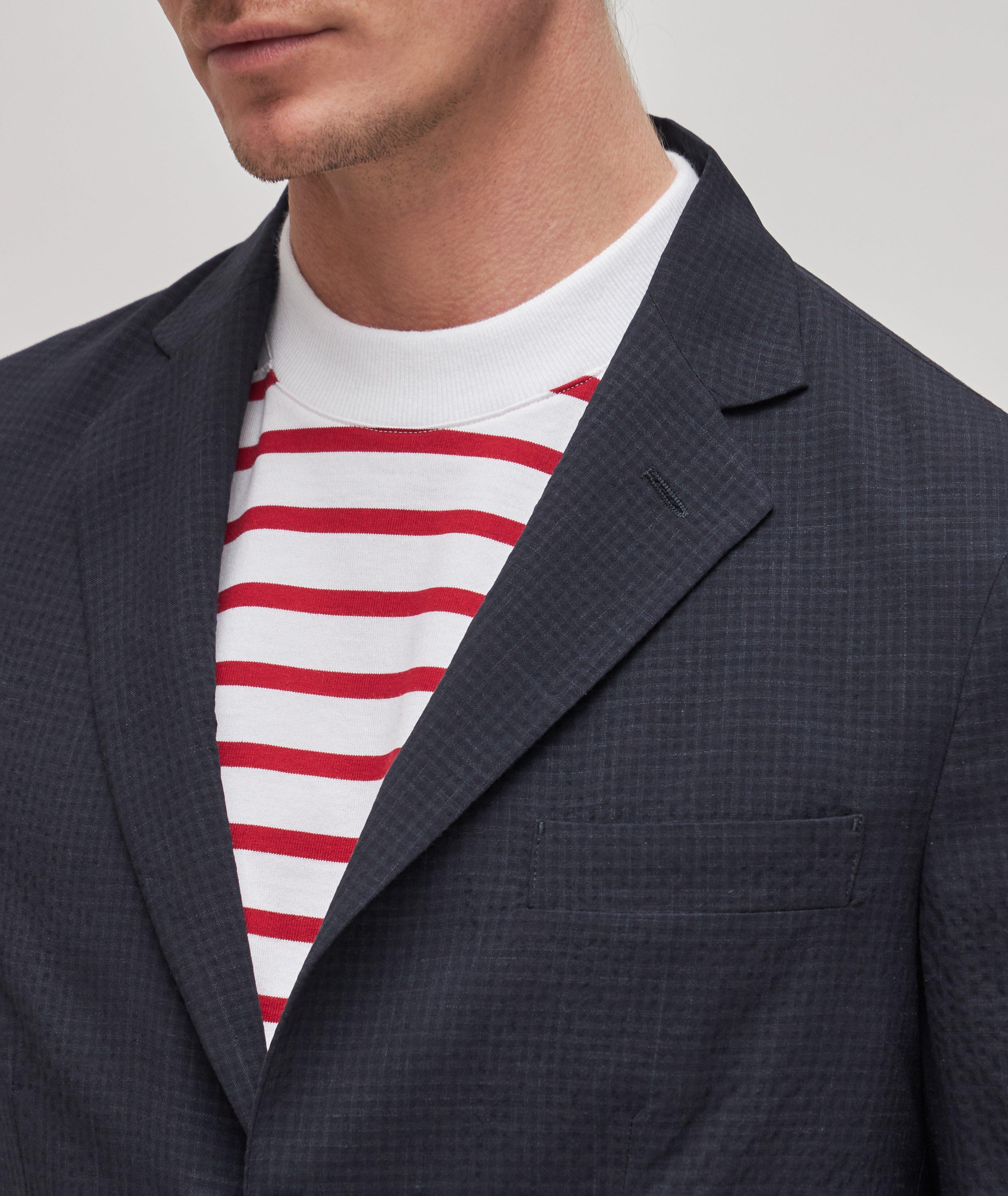 Seersucker Mini Check Shirt Jacket image 4